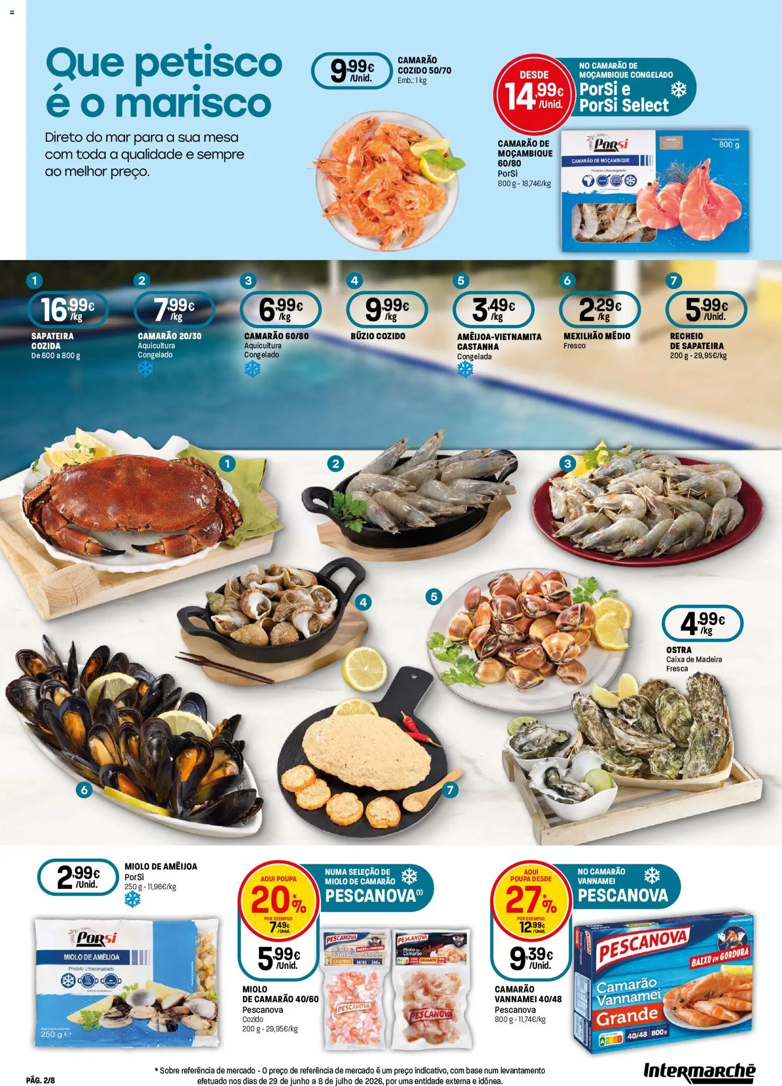 Intermarché - Especial Vinhos e Marisco Contact │ válido de 13/08/2026 | Página: 2 | Produtos: Camarão, Base, Mesa, Caixa