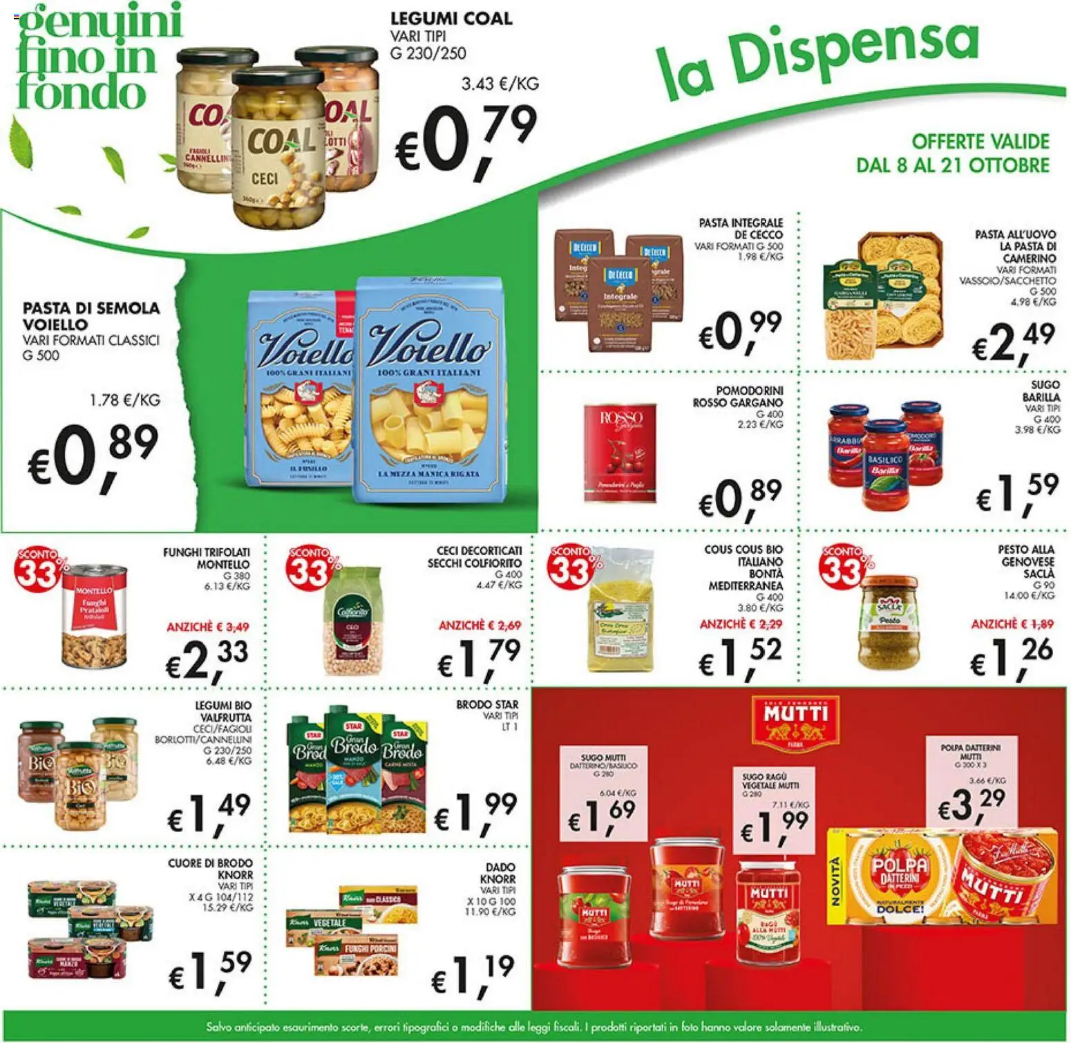 Volantino Coal del 08/10/2026 | Pagina: 17 | Prodotti: Voiello, Ceci, Cannellini, Pasta di semola