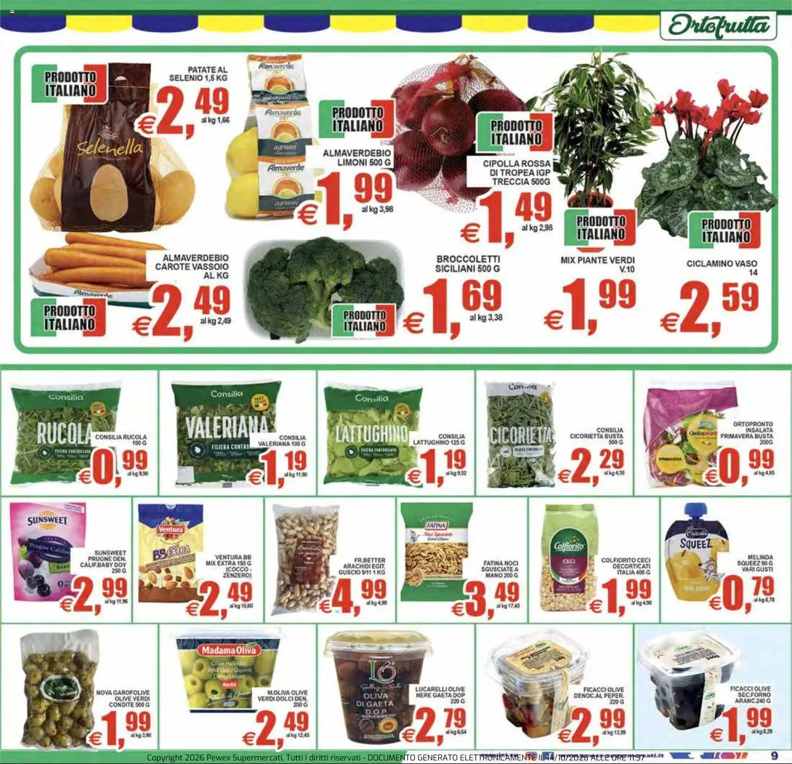 Volantino Pewex del 14/10/2026 | Pagina: 9 | Prodotti: Cipolla, Arachidi, Dolci, Vaso