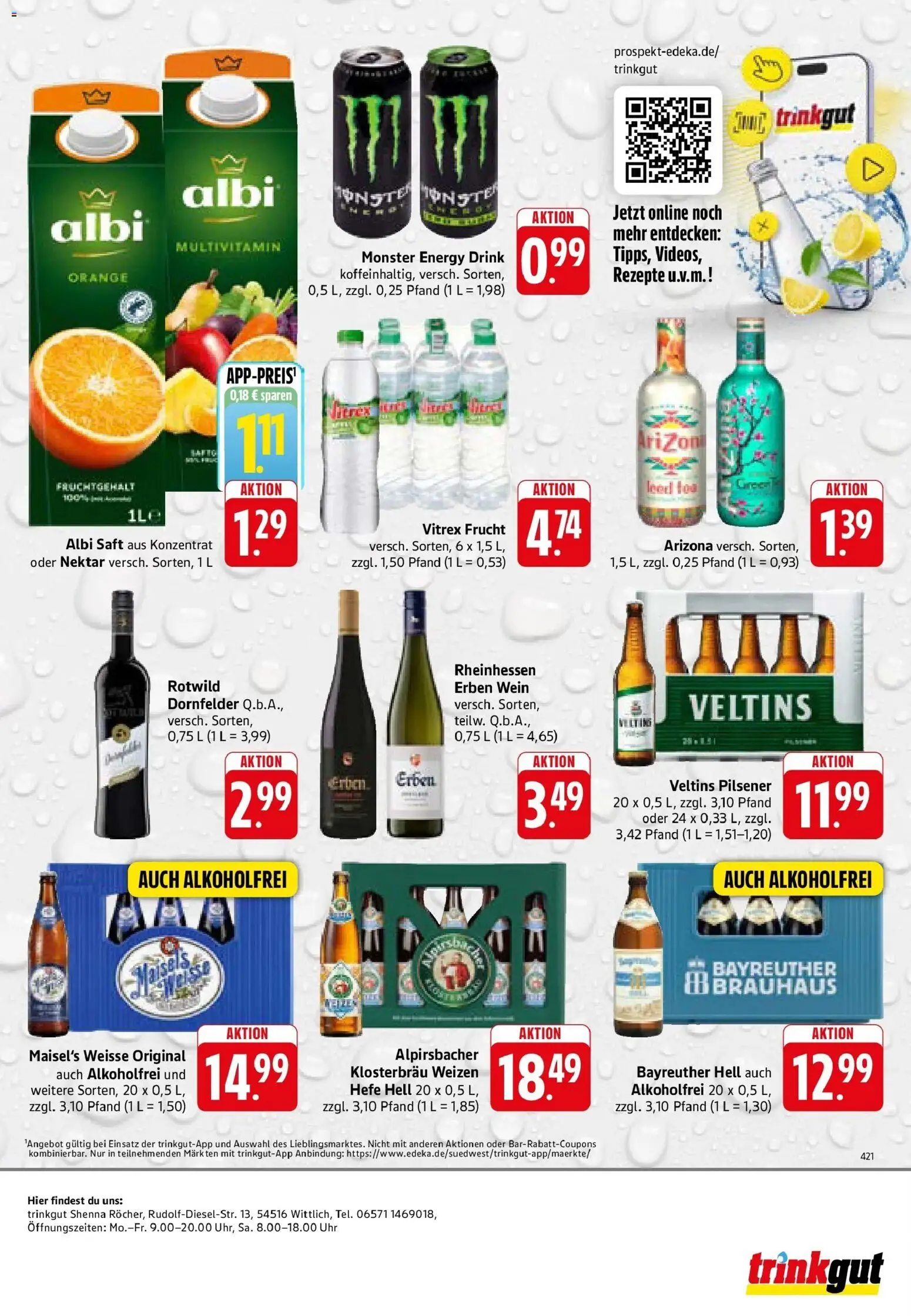 Trinkgut Prospekt Wittlich (ab 28.09.2026) » Angebote online | Seite: 6 | Produkte: Energy, Saft, Uhr, Veltins