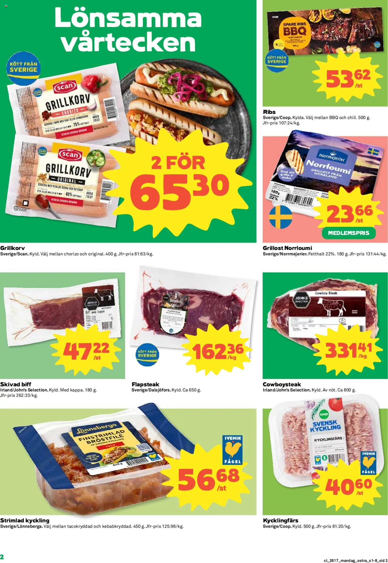 Stora Coop reklamblad aktuell från 20.04.2026 | Sida: 2 | Produkter: Grill, Grillost, Kappa, Chorizo