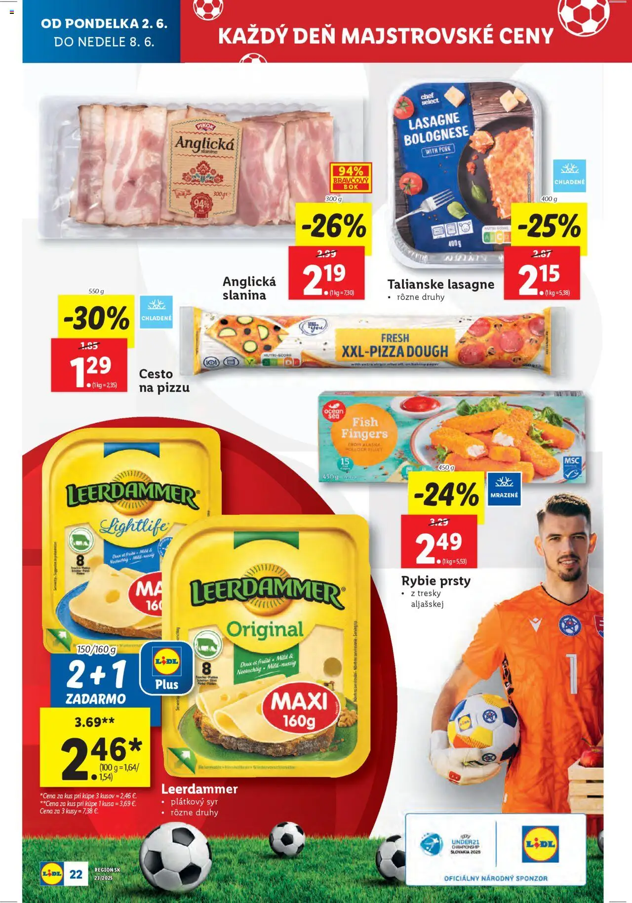 Nové Lidl akcie – leták je platný od 02.06.2025 | Strana: 28 | Produkty: Syr, Pizza, Slanina, Lasagne