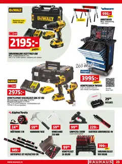 Bauhaus erbjudanden - Förhandsvisning av reklamblad från butik Bauhaus aktuell från 01.05.2026 | Sida: 23 | Produkter: Batterier, Skruvdragare, Måttband, Laddare