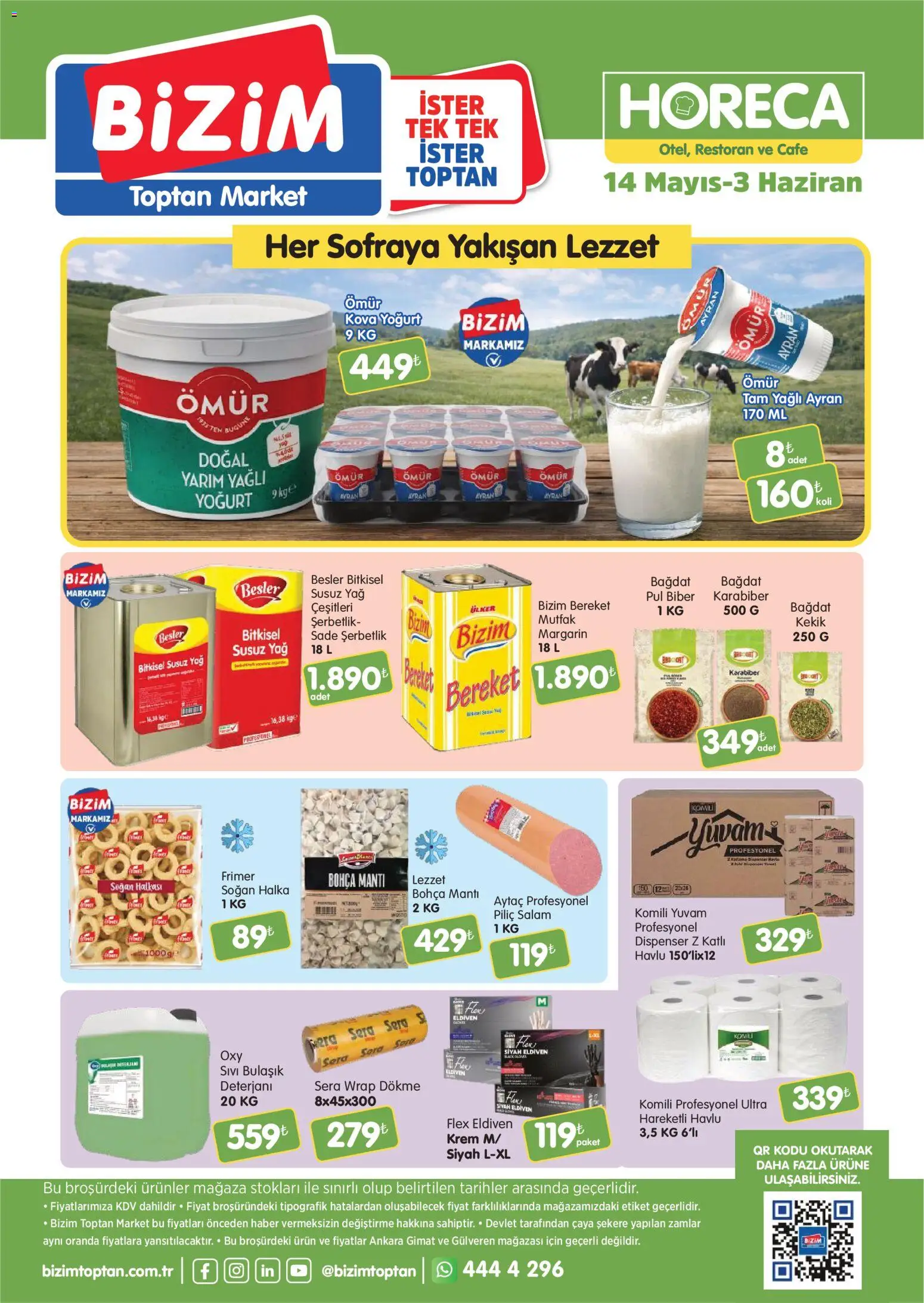 Bizim Toptan - Horeca kataloğu - 14.05.2026 tarihinden itibaren geçerlidir | Sayfa: 2 | Ürünler: Yoğurt, Karabiber, Biber, Eldiven
