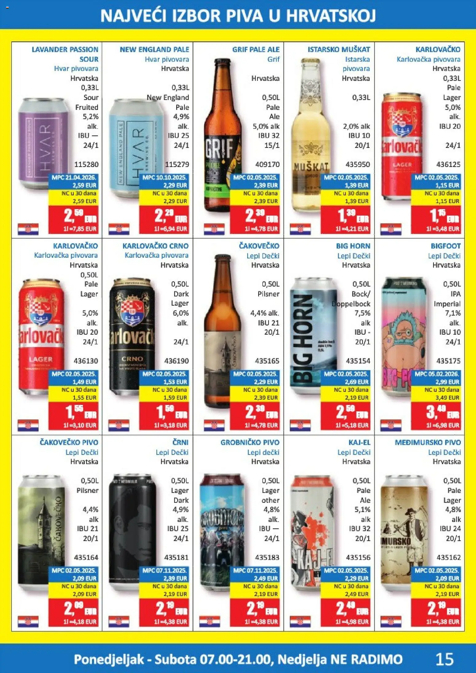 Vrutak katalog | vrijedi od 01.06.2026 | Stranica: 15 | Proizvodi: Karlovačko, Pivo