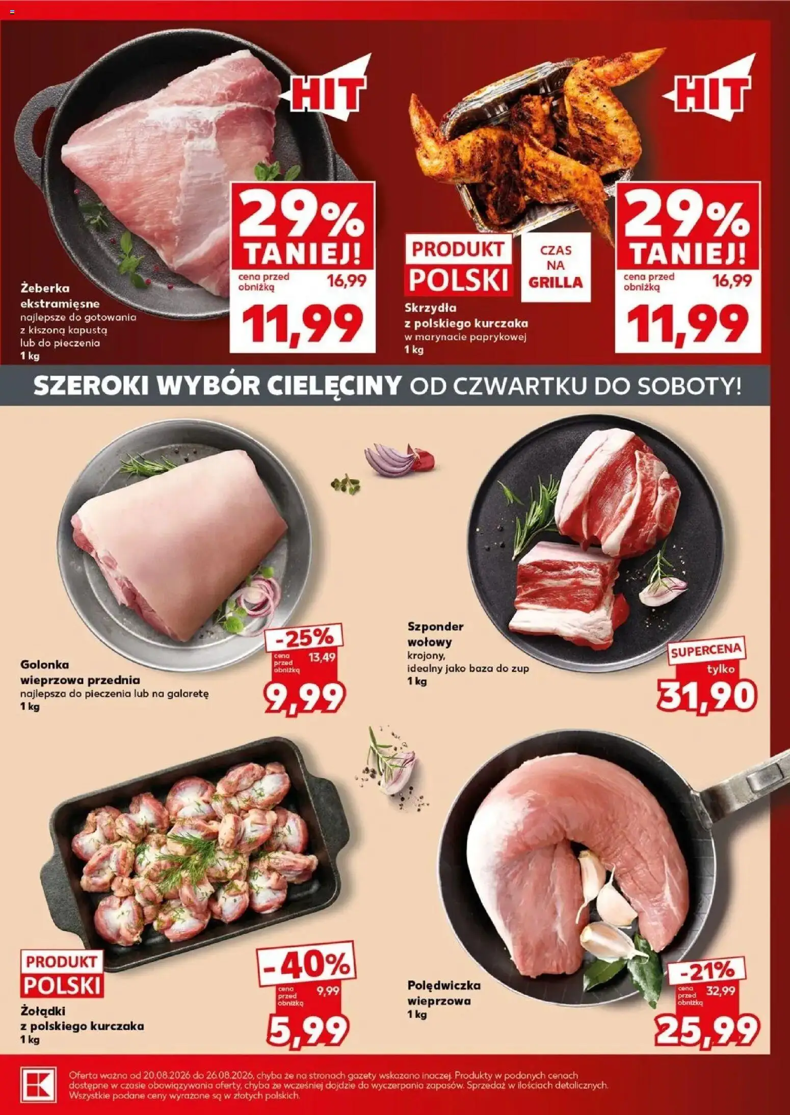 Kaufland gazetka - Super Sobota od 22.08.2026 - od jutra PDF | Strona: 11 | Produkty: Golonka, Polędwiczka wieprzowa, Kiszona kapusta, Gazety
