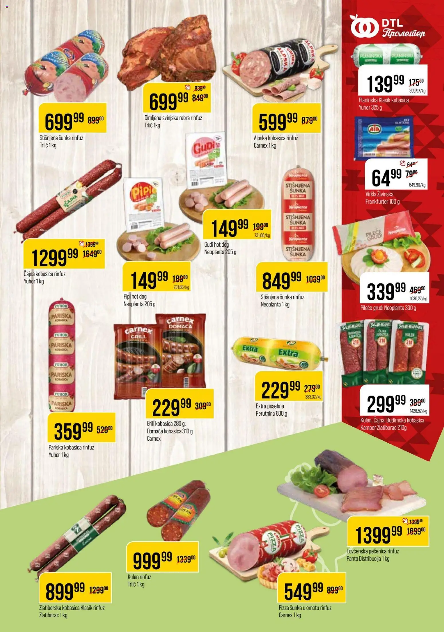Metalac Proleter katalog - važi od 21.10.2026 | Strana: 5 | Proizvode: Pileće grudi, Hot dog, Pizza šunka, Kobasica