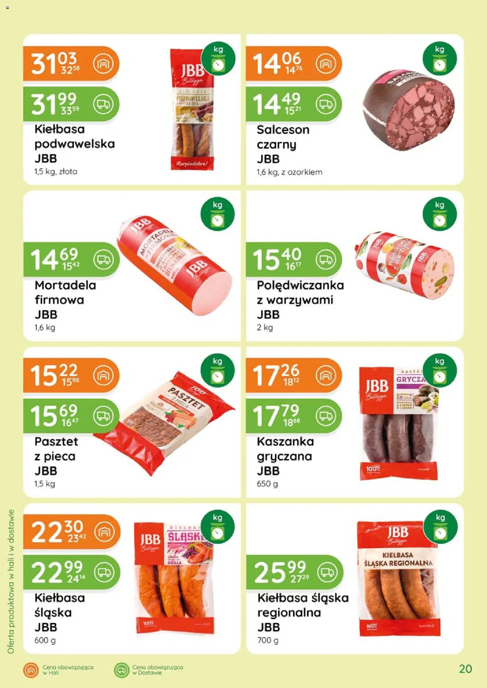 Eurocash gazetka - Katalog Wędlin od 04.06.2026 | Strona: 20 | Produkty: Kiełbasa, Mortadela, Kaszanka, Kiełbasa śląska
