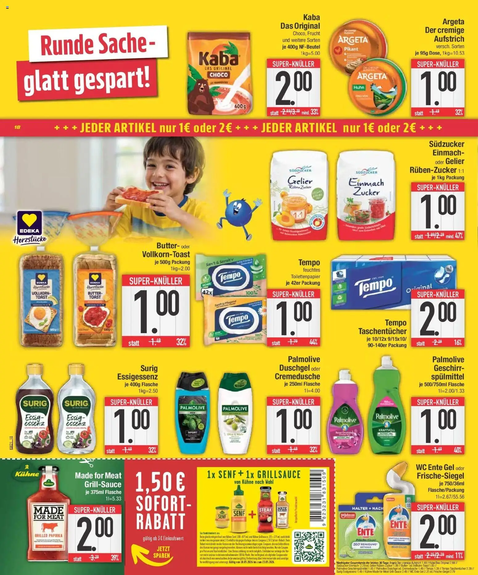 E center Prospekt Neuburg An Der Donau – gültig ab 17.05.2026 | Seite: 19 | Produkte: Paprika, Zucker, Steak, Toilettenpapier