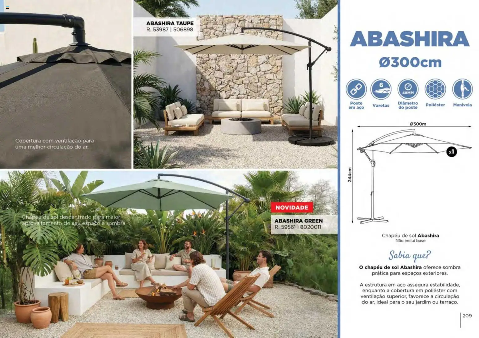 Espaço Casa folheto Ar Livre 2026 │ válido de 07.03.2026 | Página: 209 | Produtos: Chapéu, Base