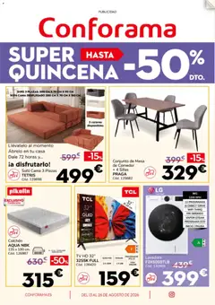Vista previa Conforama Super Quincena válido desde el 13/08/2026