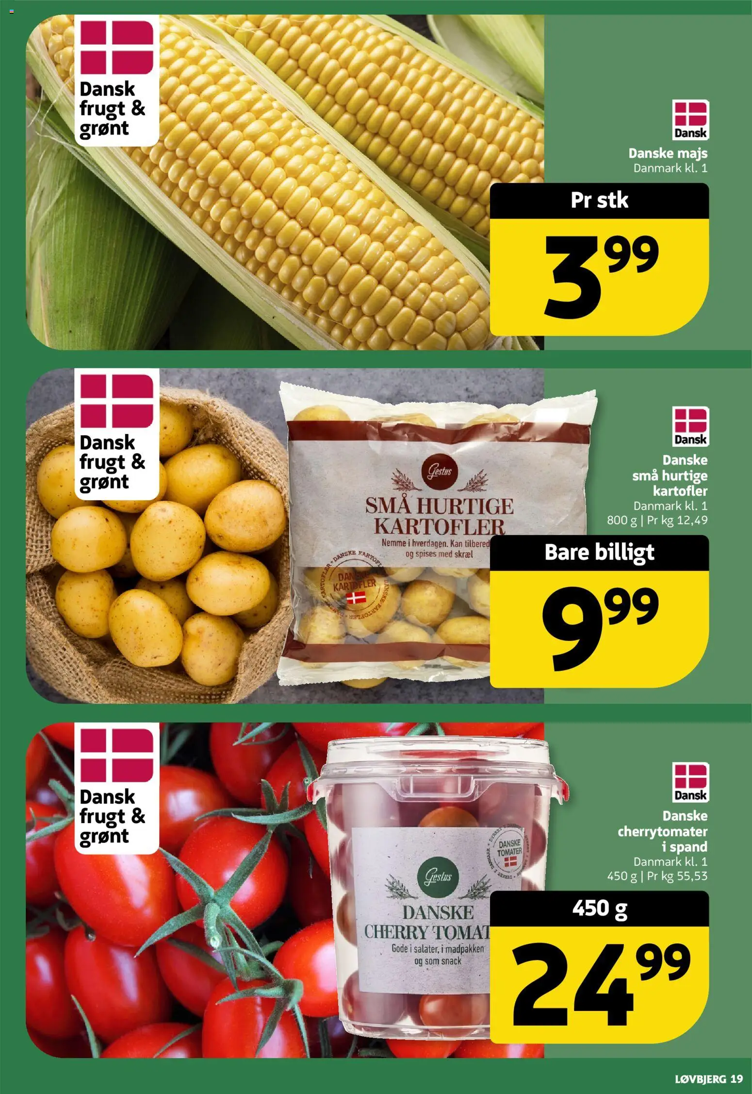 Løvbjerg tilbudsavis – gyldig fra 18/09/2026 | Side: 19 | Produkter: Tomater, Kartofler, Cherrytomater, Søm