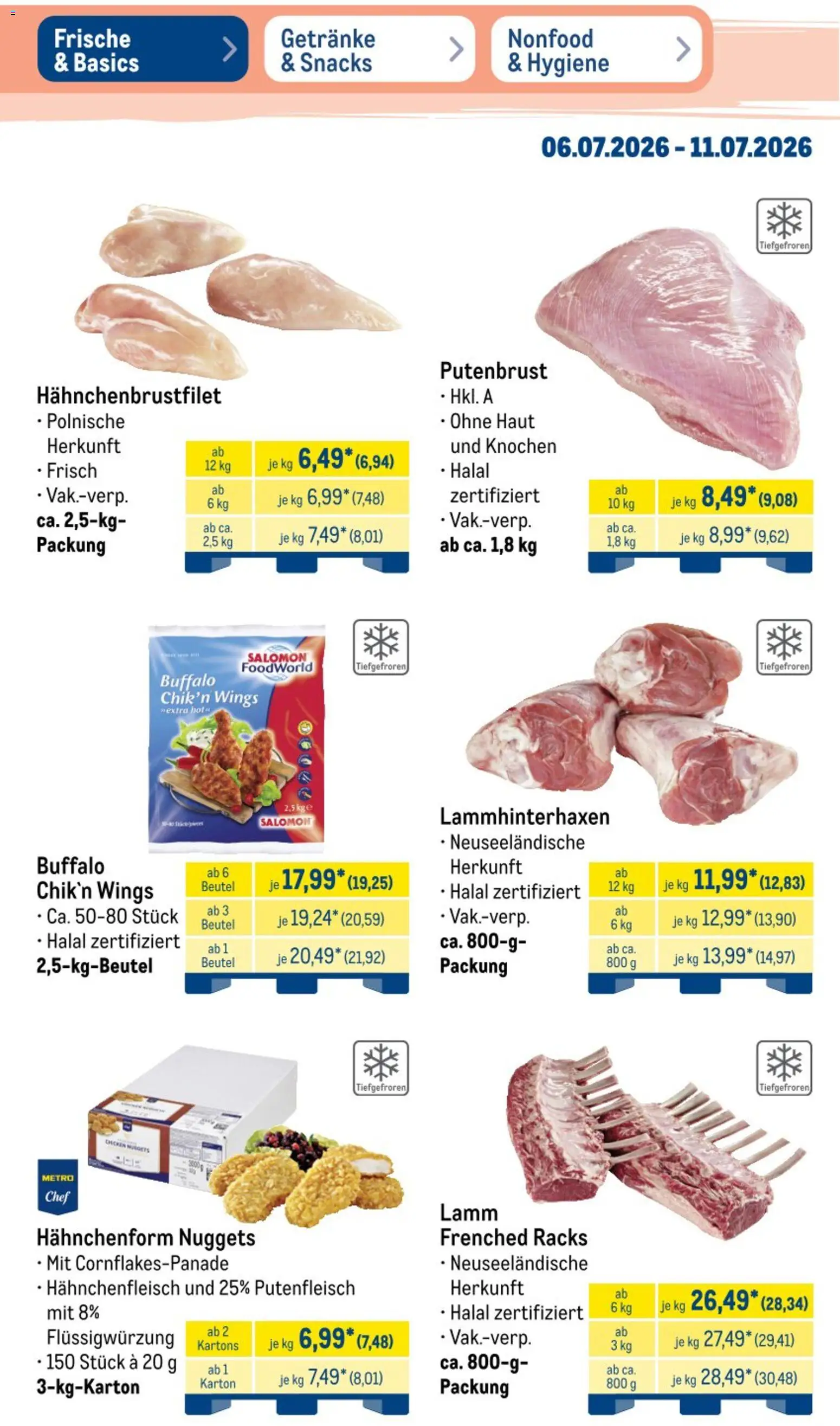 Metro Non Food & Hygiene – gültig ab 06.07.2026 | Seite: 34 | Produkte: Rinderbraten, Roastbeef, Steak, Whiskey