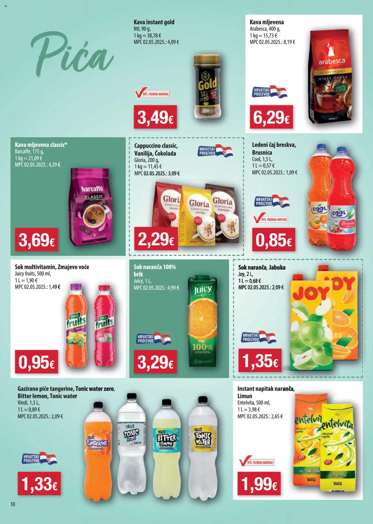 NTL katalog | vrijedi od 08.07.2026 | Stranica: 10 | Proizvodi: Kava, Sok, Čaj, Tonic