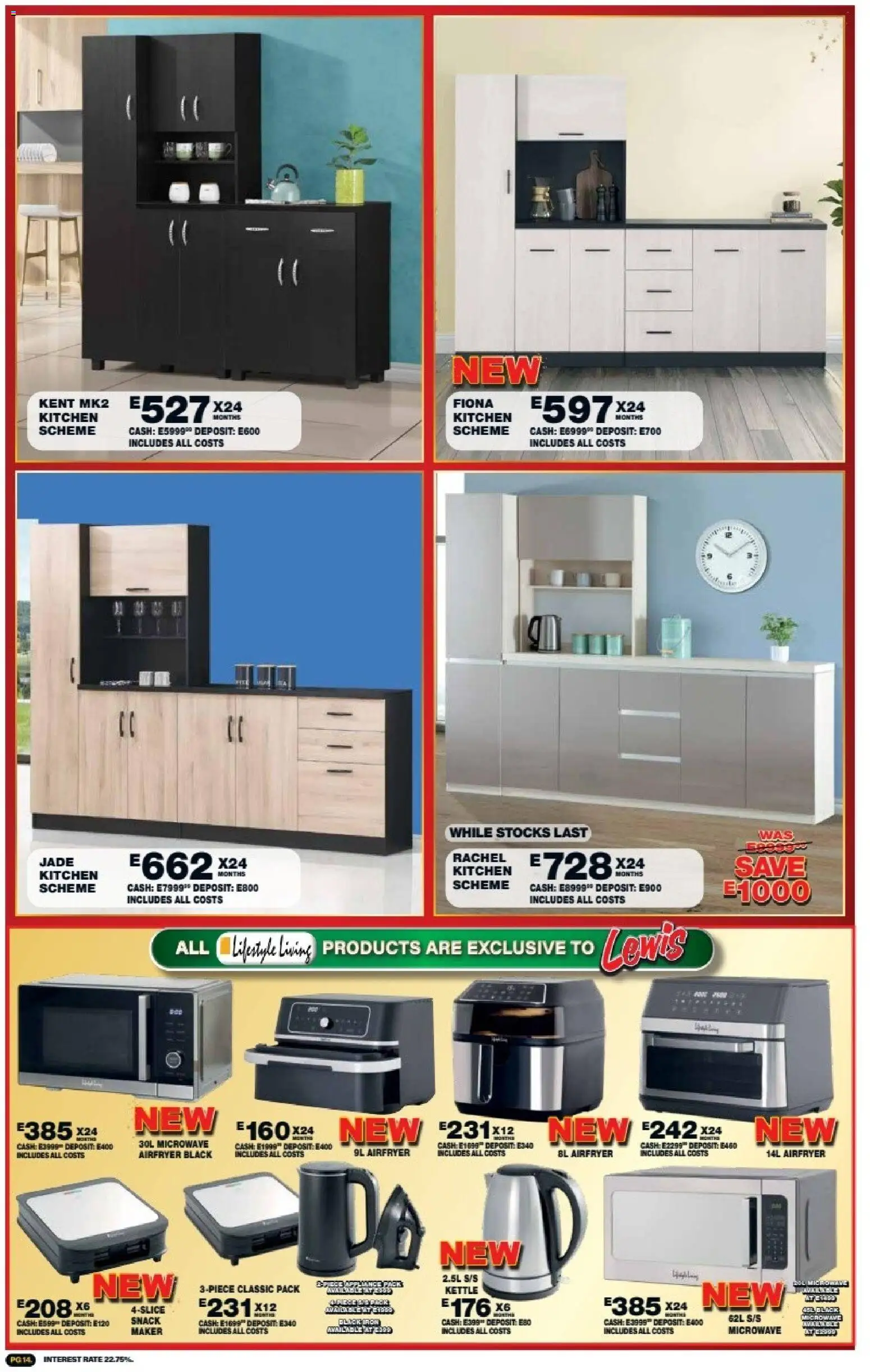 New Lewis Stores catalogue – valid from 05/10/2026 | Page: 14 | Products: Kettle, Iron, Microwave