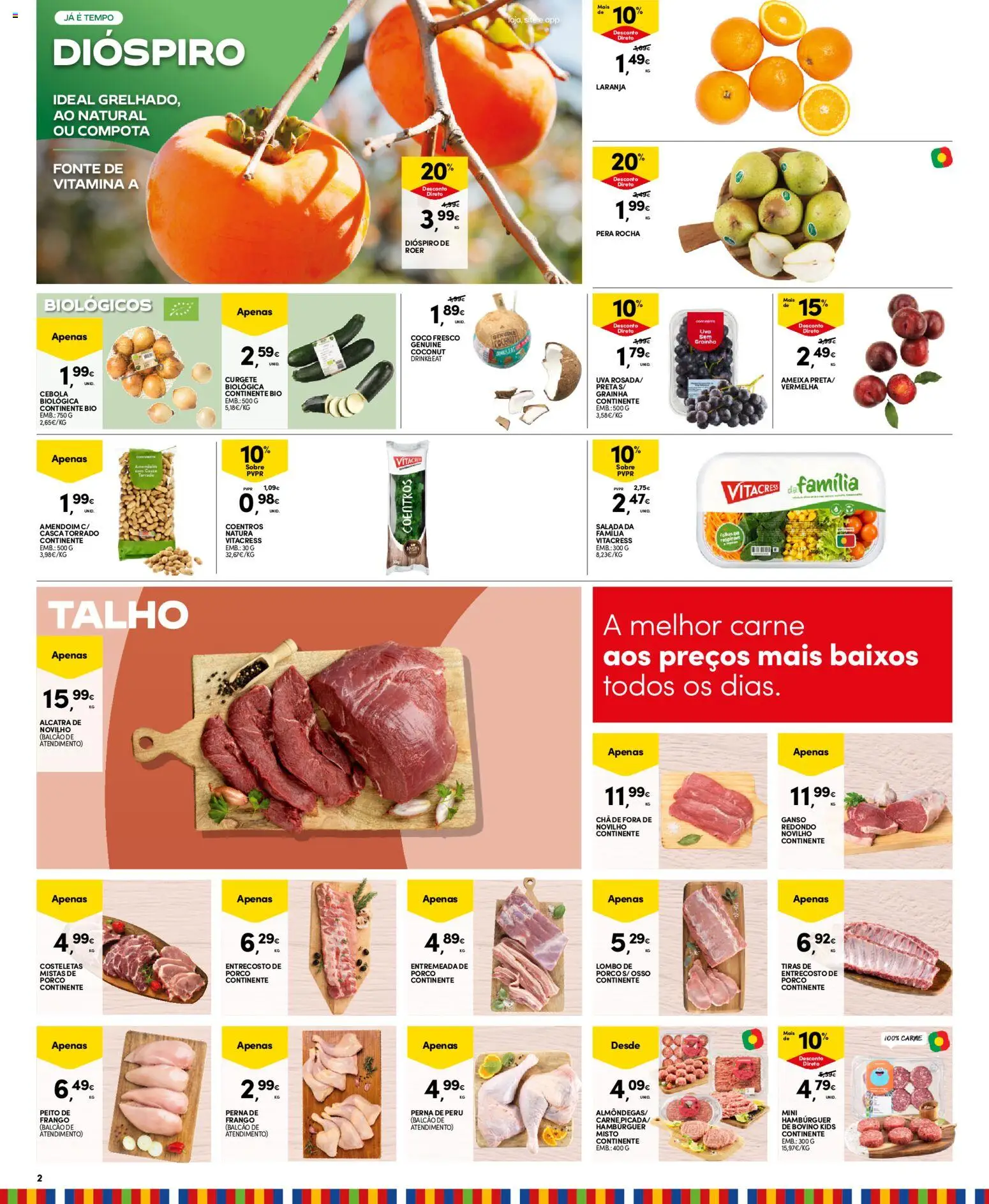 Continente folheto Açores │ válido de 06/10/2026 | Página: 2 | Produtos: Peru, Lombo, Carne, Salada