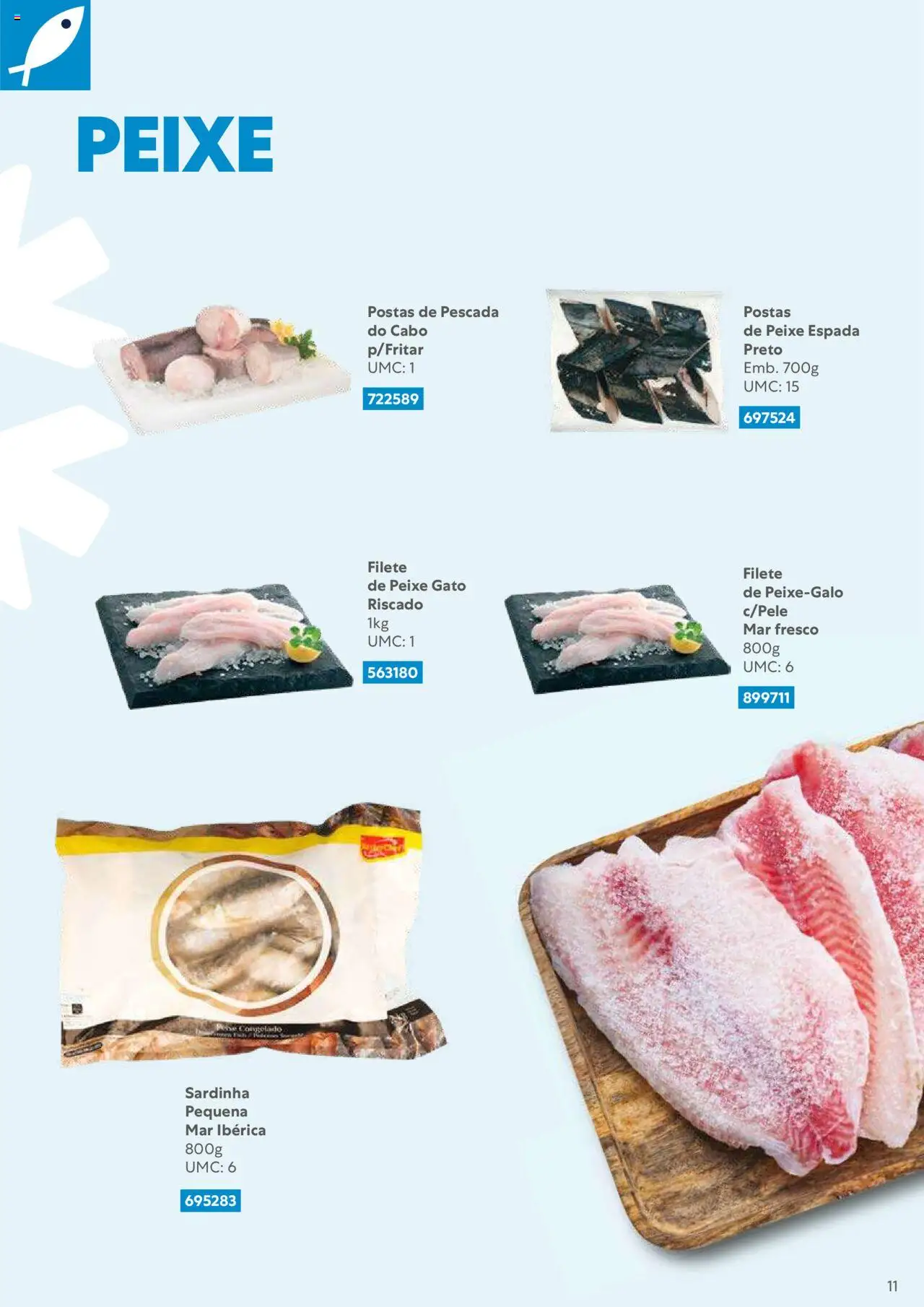 Recheio Congelados │ válido de 01/02/2024 | Página: 11 | Produtos: Cabo, Pescada, Peixe