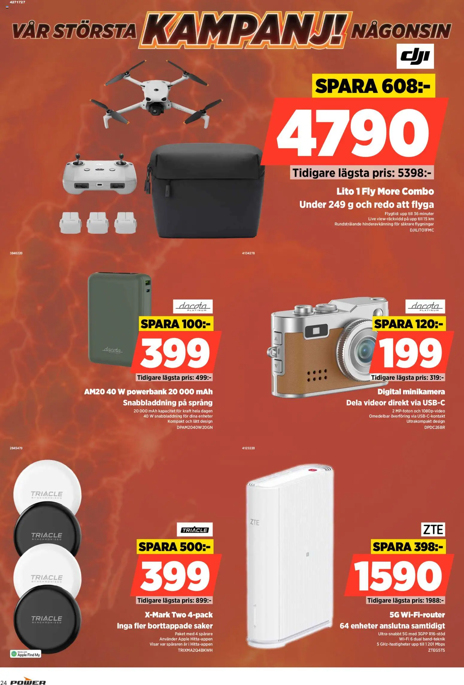 Power reklamblad aktuell från 07/09/2026 | Sida: 24 | Produkter: Äpple, Powerbank, Wifi