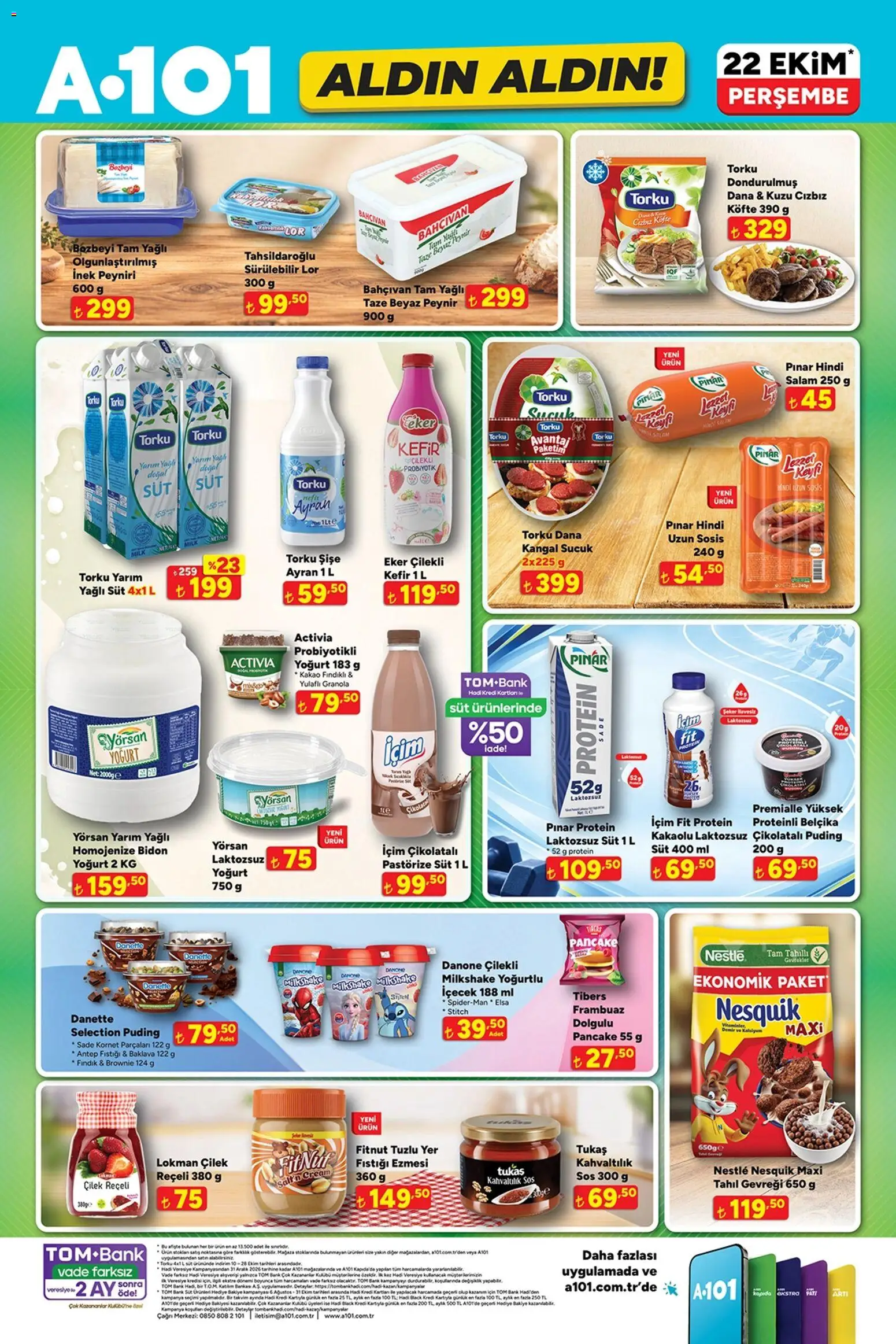 A101 - Katalog Aldın Aldın - 22 Ekim 2026 tarihinden itibaren geçerlidir | Sayfa: 2 | Ürünler: Frambuaz, Peynir, Sos, Sucuk