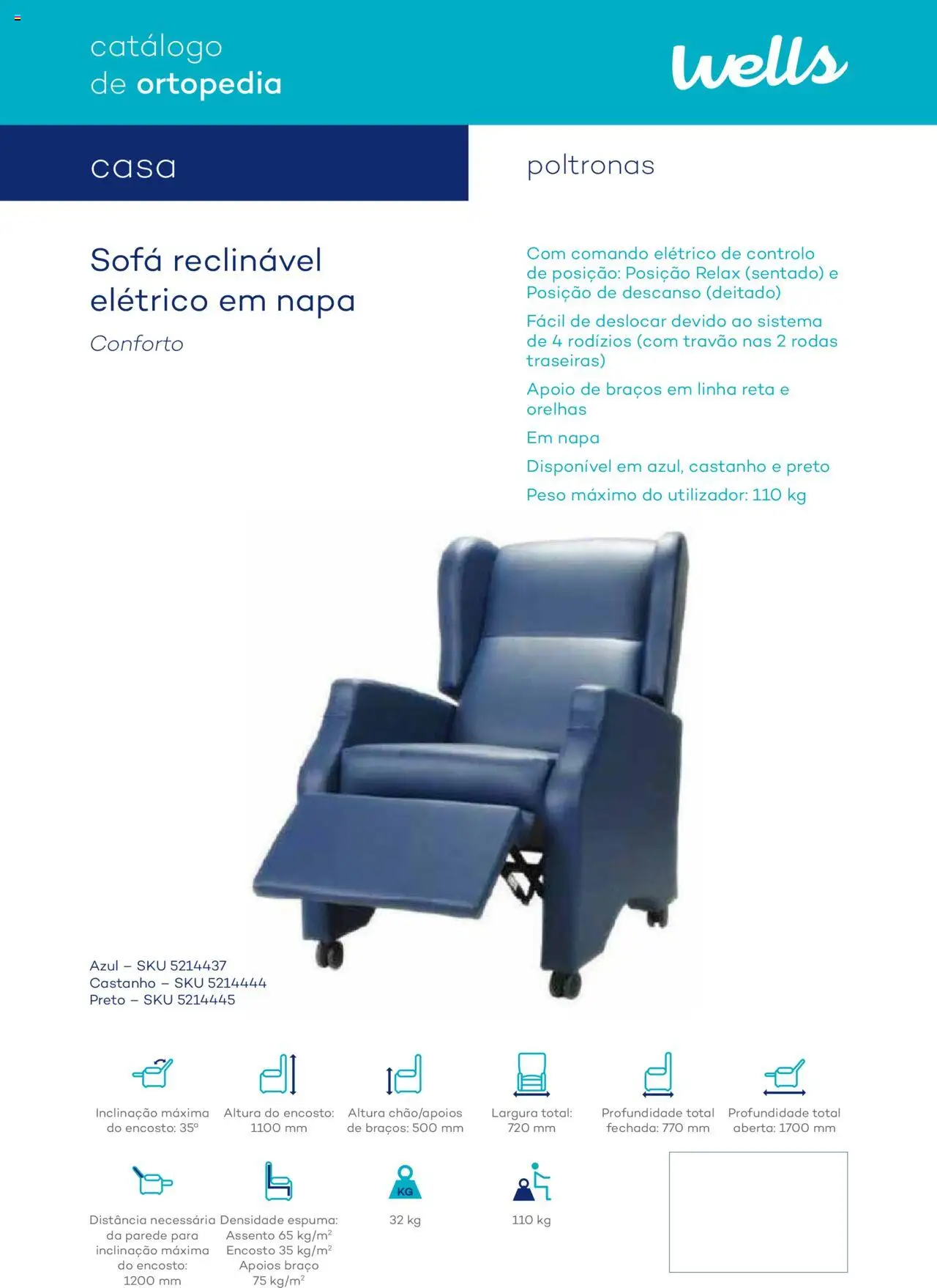 Well’s Catálogo de Ortopedia │ válido de 12/02/2024 | Página: 86 | Produtos: Sofá