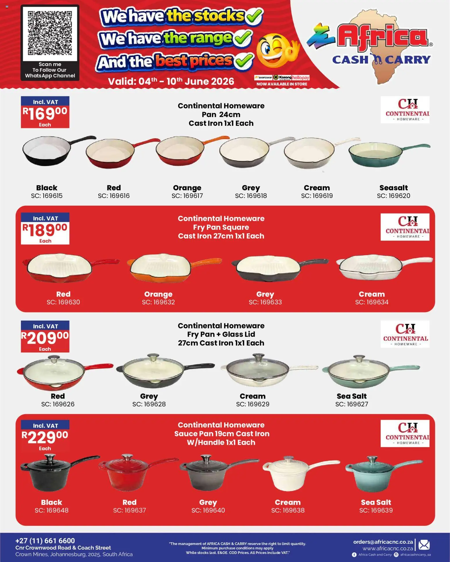New Africa Cash & Carry catalogue – valid from 04.06.2026 | Page: 39 | Products: Iron, Cream, Sauce, Salt