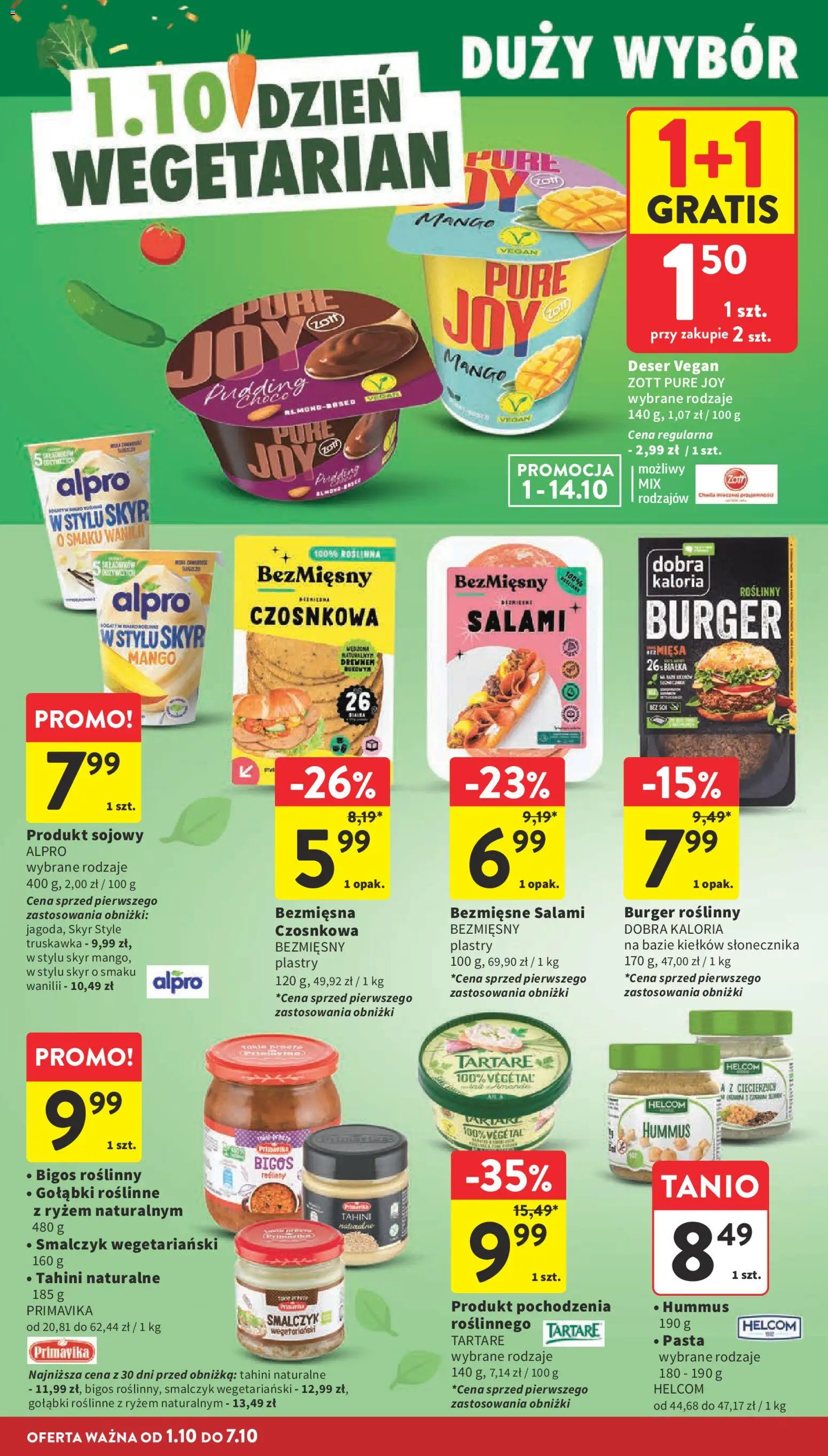 Intermarche gazetka od 01.10.2026 | Strona: 26 | Produkty: Alpro, Deser, Salami, Skyr