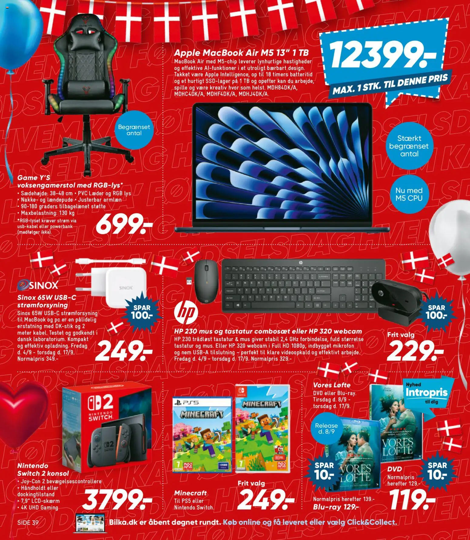 Bilka tilbudsavis – gyldig fra 04/09/2026 | Side: 25 | Produkter: Mus, Tastatur, Søm, Webcam