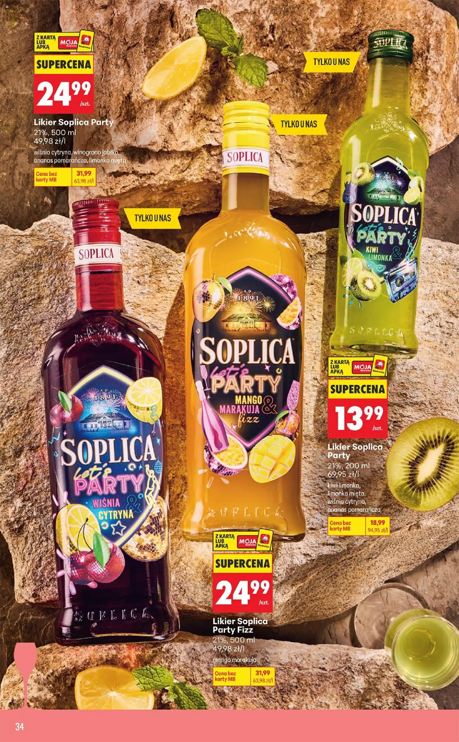 Biedronka gazetka - Czas na toast od 07.09.2026 | Strona: 34 | Produkty: Mango, Limonka, Winogrono, Kiwi