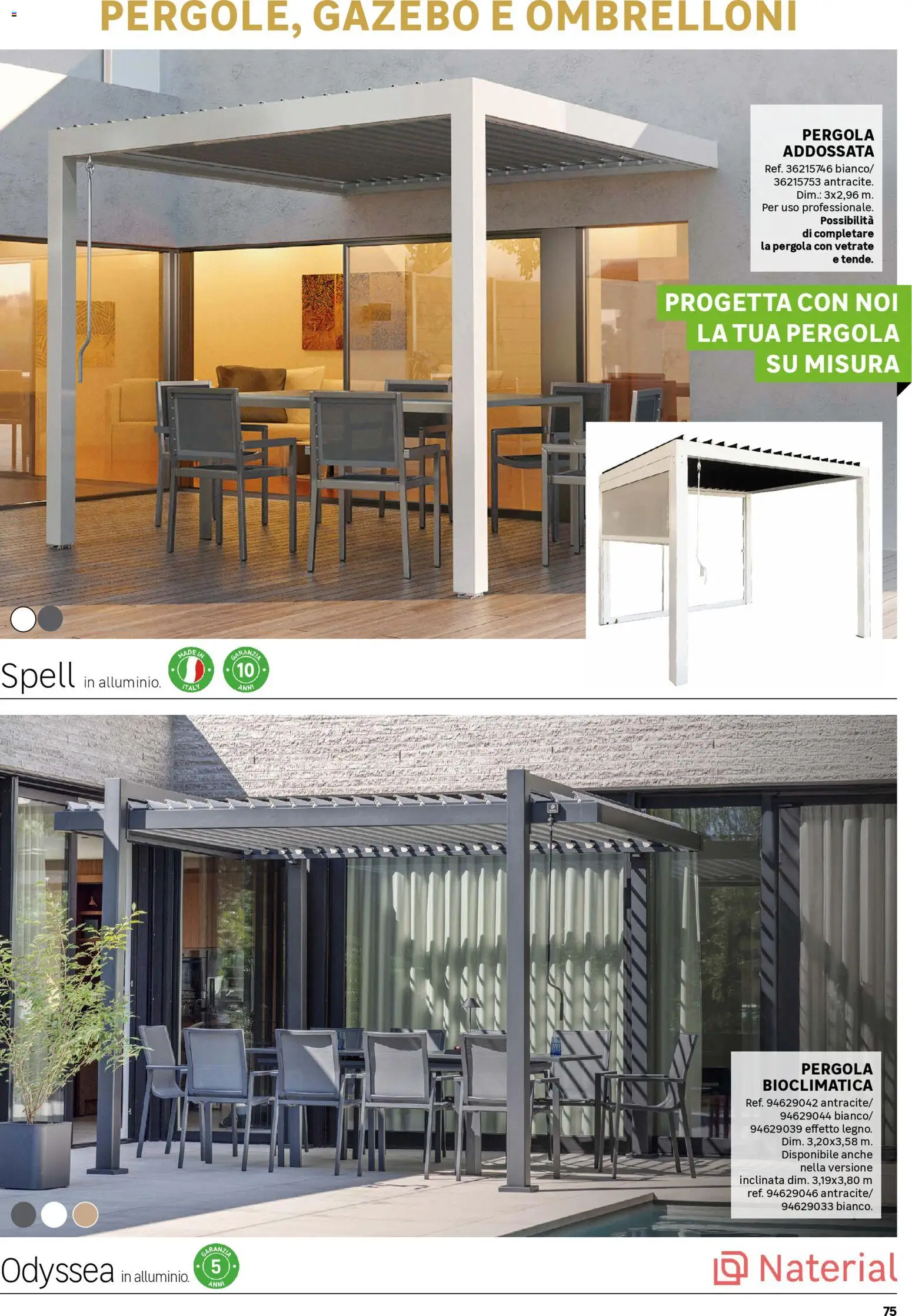 Volantino Leroy Merlin del 01/04/2026 | Pagina: 75 | Prodotti: Gazebo, Pergola, Alluminio
