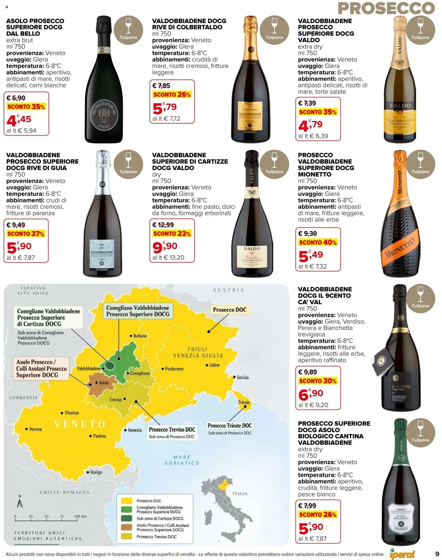 Volantino Iperal del 14/10/2026 | Pagina: 9 | Prodotti: Pesce, Prosecco, Mionetto, Aperitivo