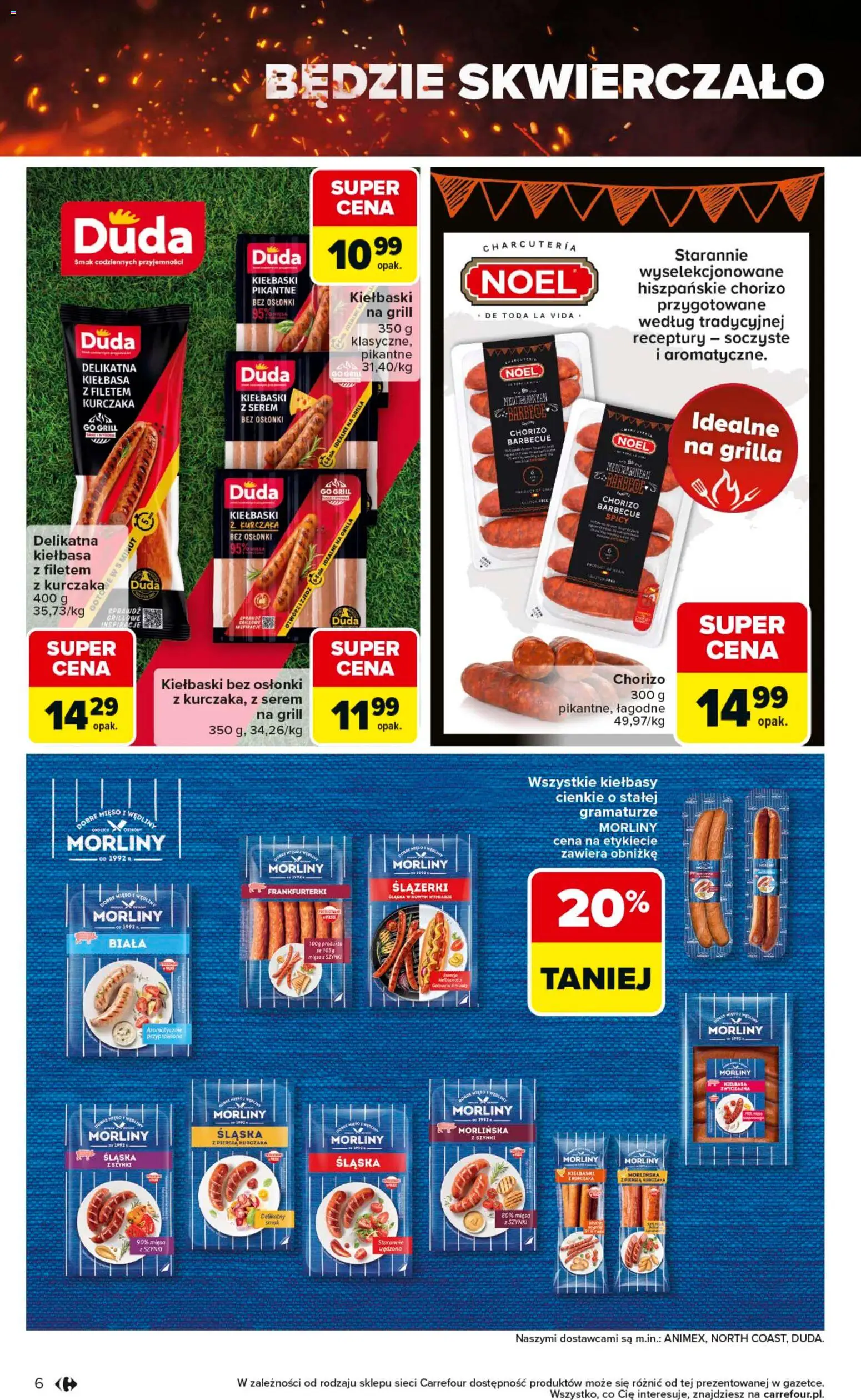 Carrefour gazetka - Misja:Grill Cię wzywa od 23.04.2026 | Strona: 6 | Produkty: Mięso, Grill, Frankfurterki, Wędliny