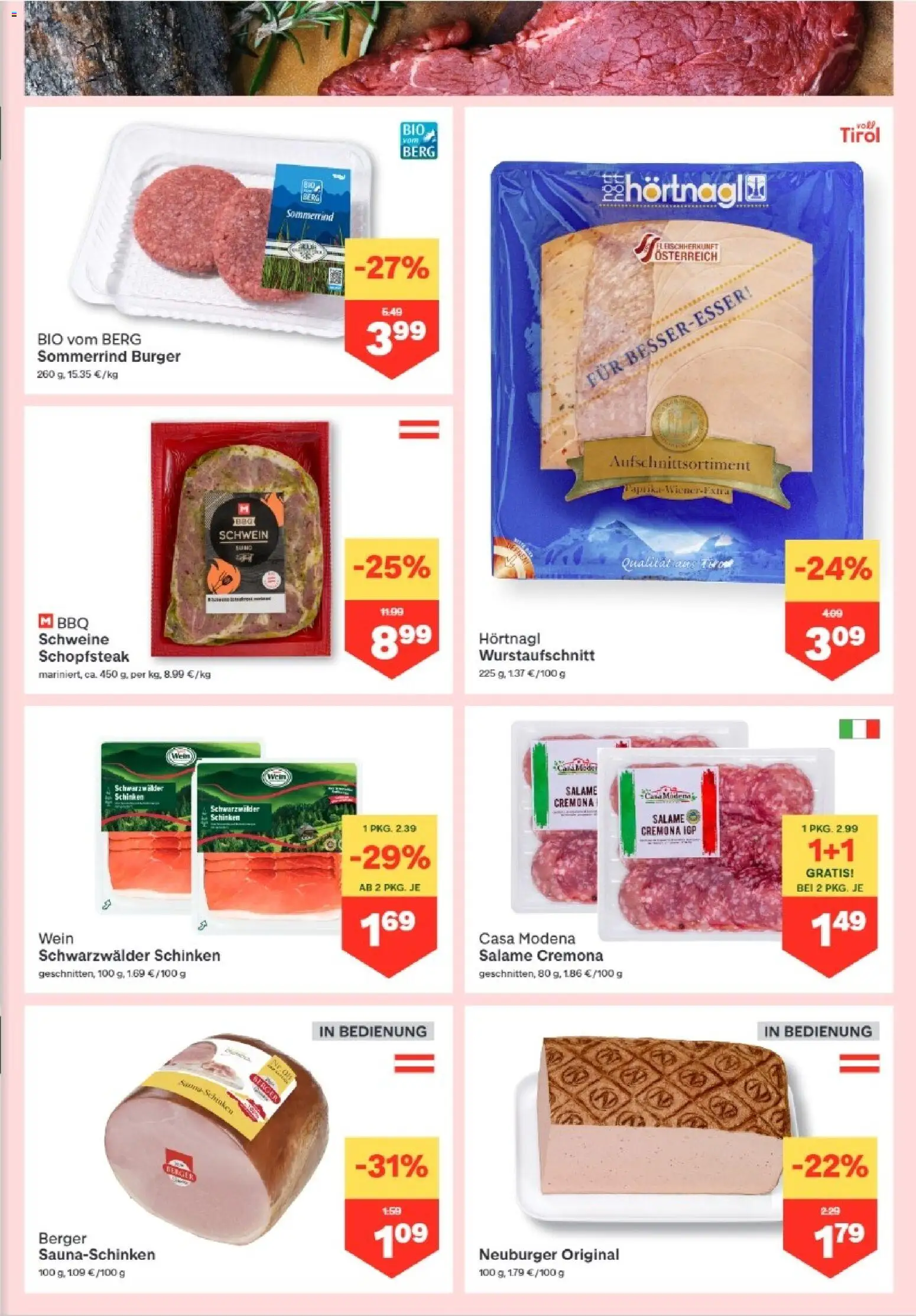 MPREIS Lenzing gültig ab 27.08.2026 | Seite: 3 | Produkte: Burger, Schinken, Wein