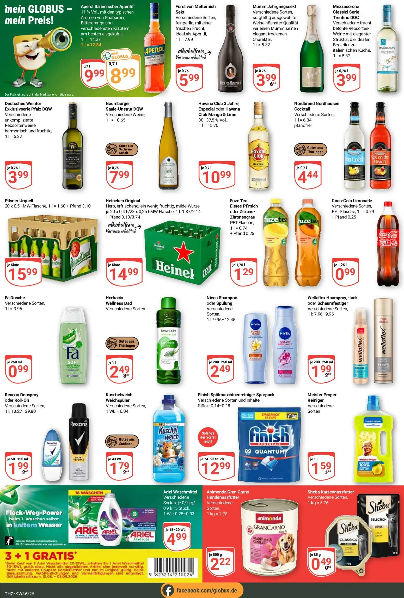 Globus Prospekt Theißen – gültig ab 31.08.2026 | Seite: 7 | Produkte: Sheba, Bad, Spülung, Mango
