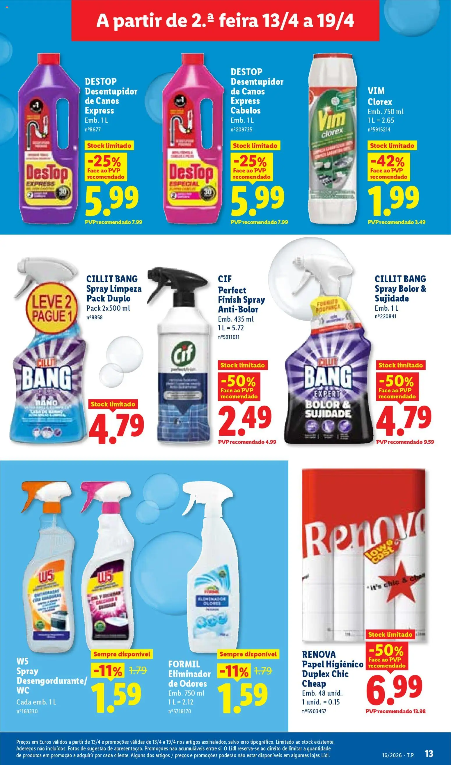 Lidl folheto │ válido de 13.04.2026 | Página: 13 | Produtos: Papel higiénico