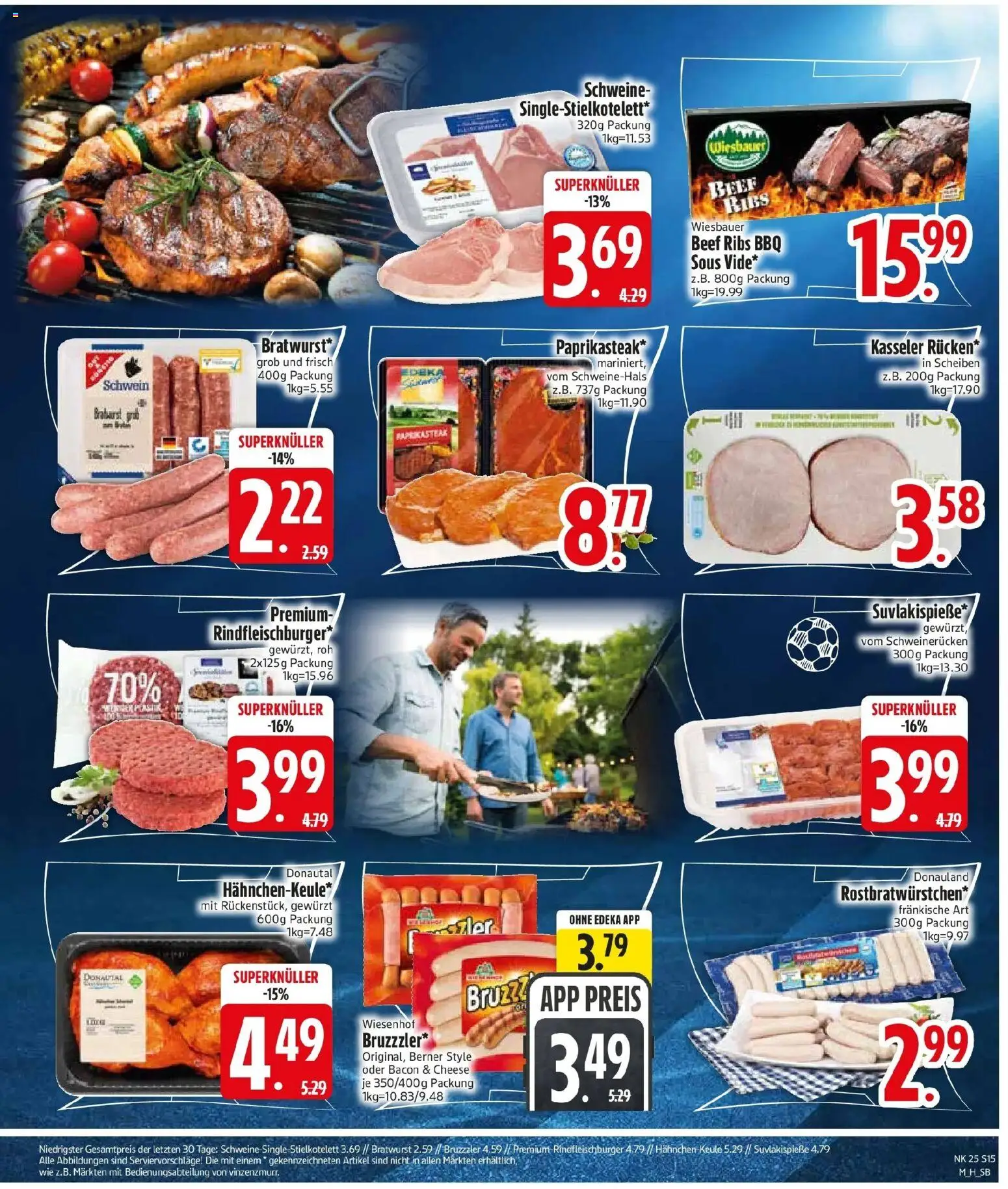Edeka prospekt Putzbrunn – gültig ab 14.06.2026 | Seite: 17 | Produkte: Hahnchen, Bratwurst, Schweinerucken, Steak