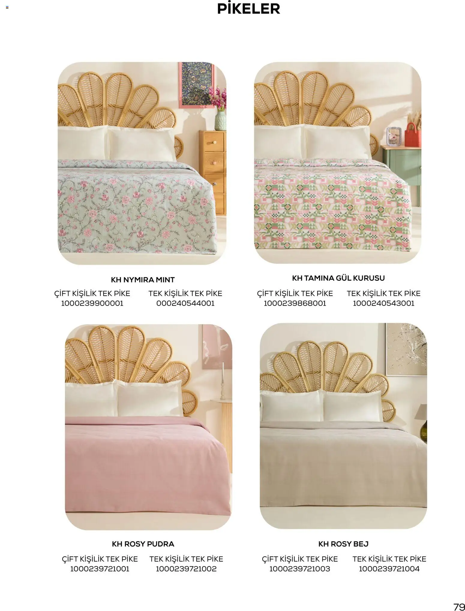 Karaca Home Katalog - 01.03.2026 tarihinden itibaren geçerlidir | Sayfa: 79 | Ürünler: Gül, Pudra, Pike