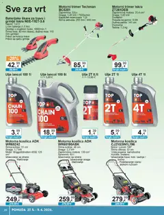 KTC - Katalog tehnike i posuđa - Pregled kataloga iz trgovine KTC, vrijedi od 27.05.2026 | Stranica: 20 | Proizvodi: Kosilica, Ulje, Trimer, Škare