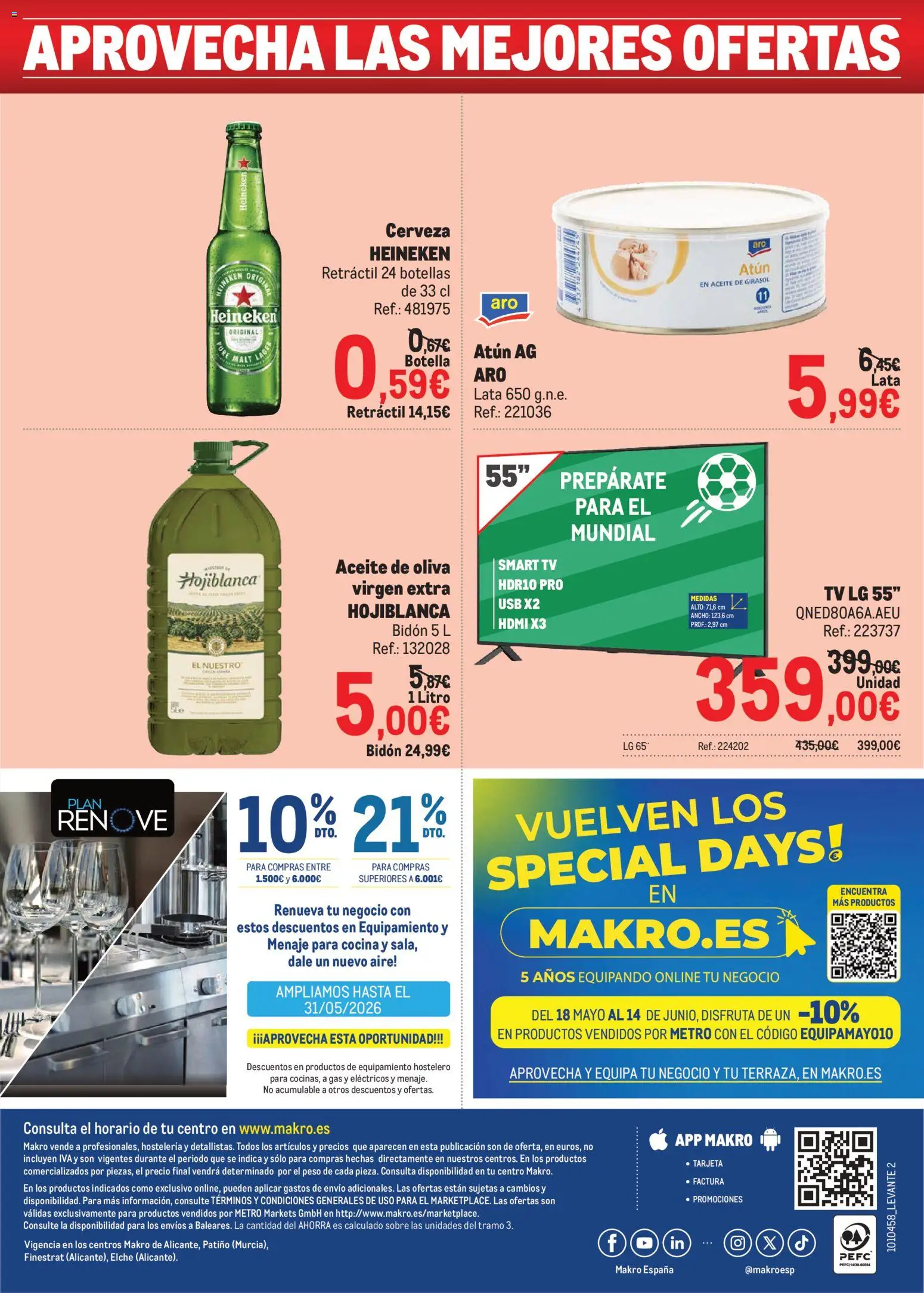 Makro Precios Levante II │ válido desde el 18.05.2026 | Página: 8 | Productos: Aceite, USB, Peso, Σπανάκι