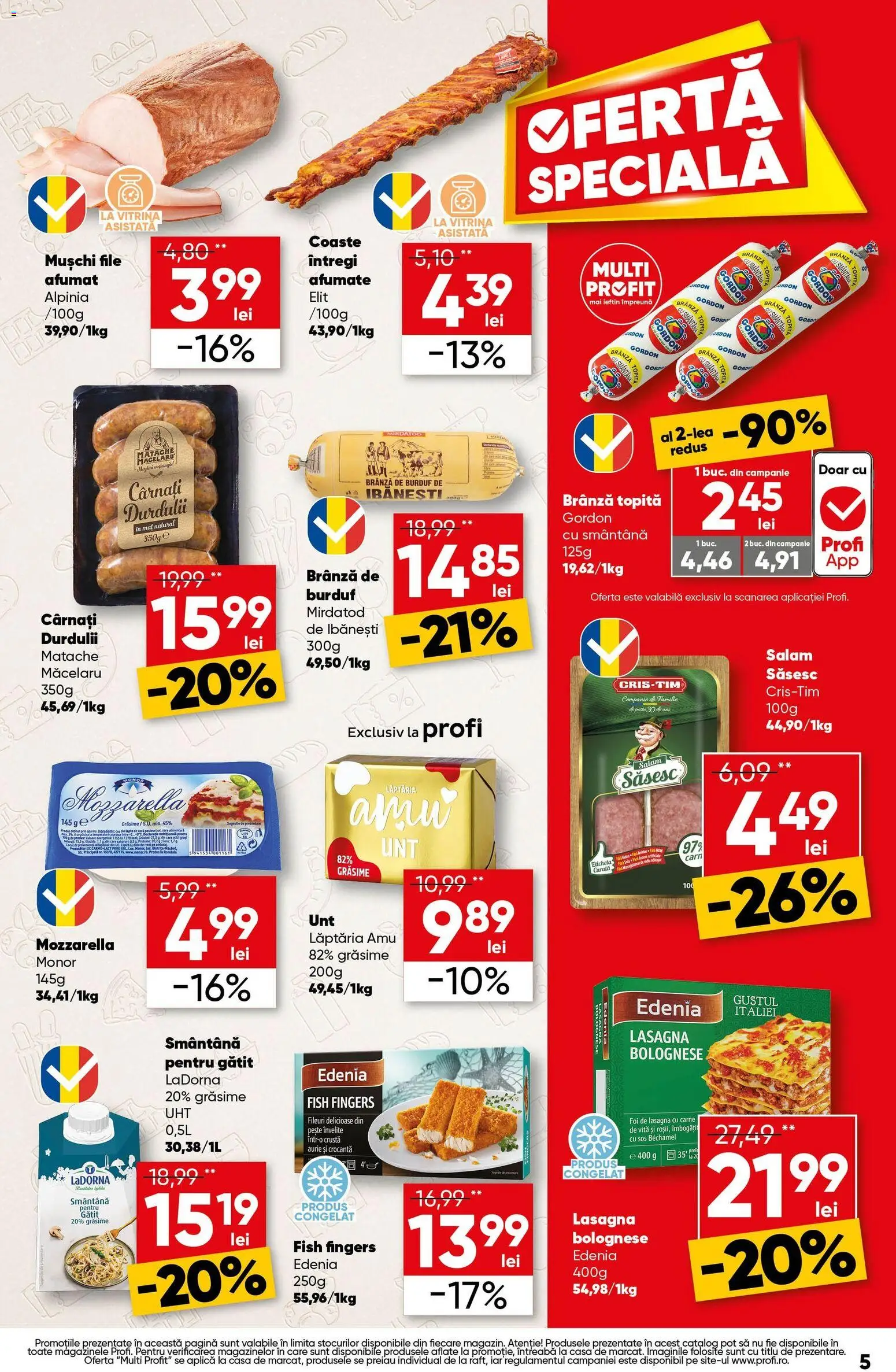Noul catalog Profi – valabil de la 03.09.2026 | Pagină: 5 | Produse: Aplică, Unt, Gin, Cârnați