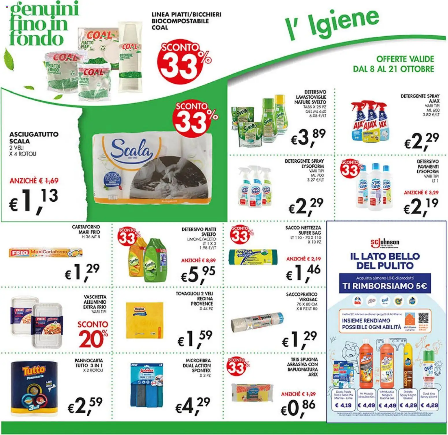 Volantino Coal del 08/10/2026 | Pagina: 24 | Prodotti: Spugna, Piatti, Asciugatutto, Alluminio