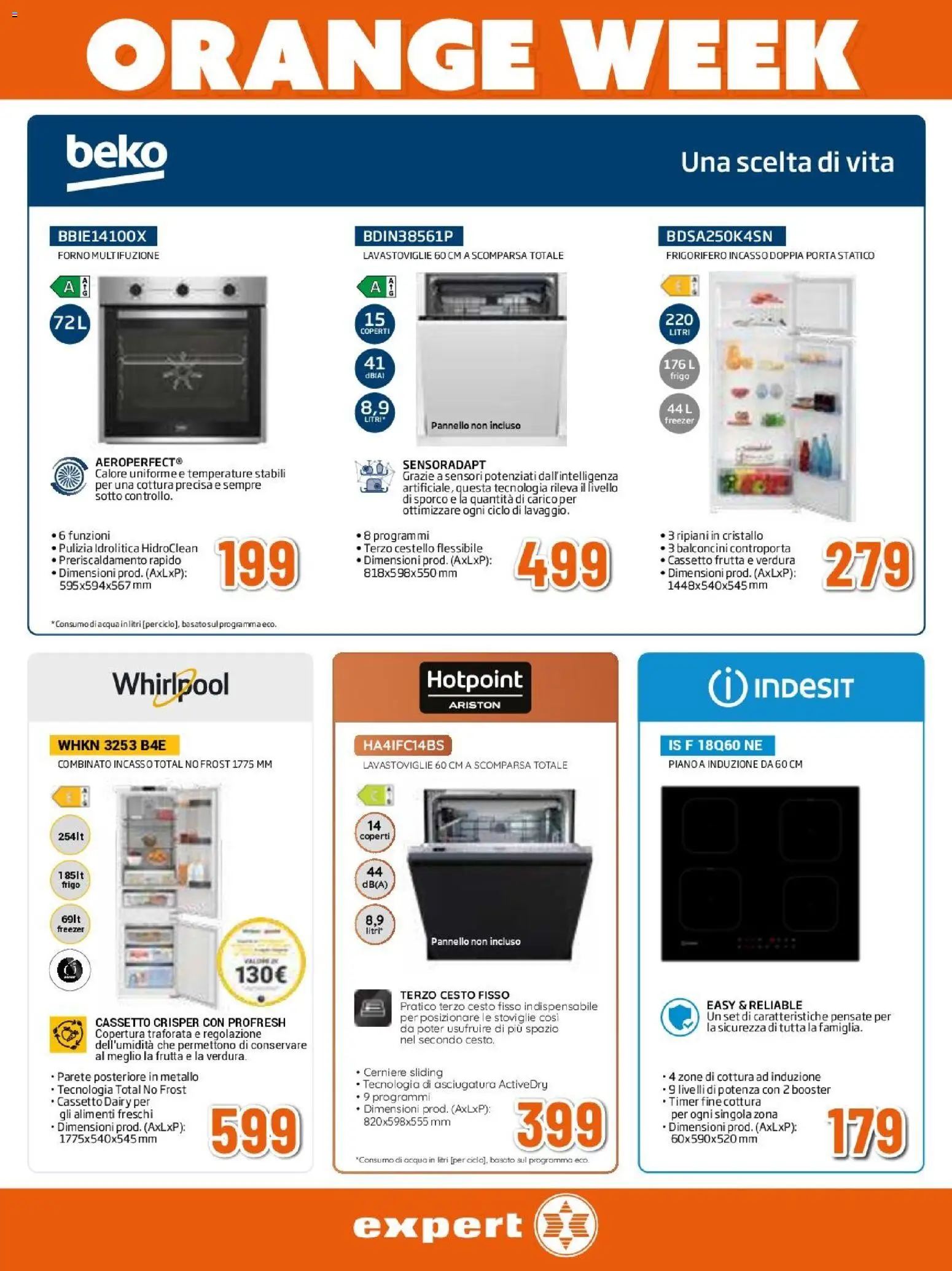 Volantino Expert del 17/09/2026 | Pagina: 22 | Prodotti: Frutta, Lavastoviglie, Frigorifero, Forno