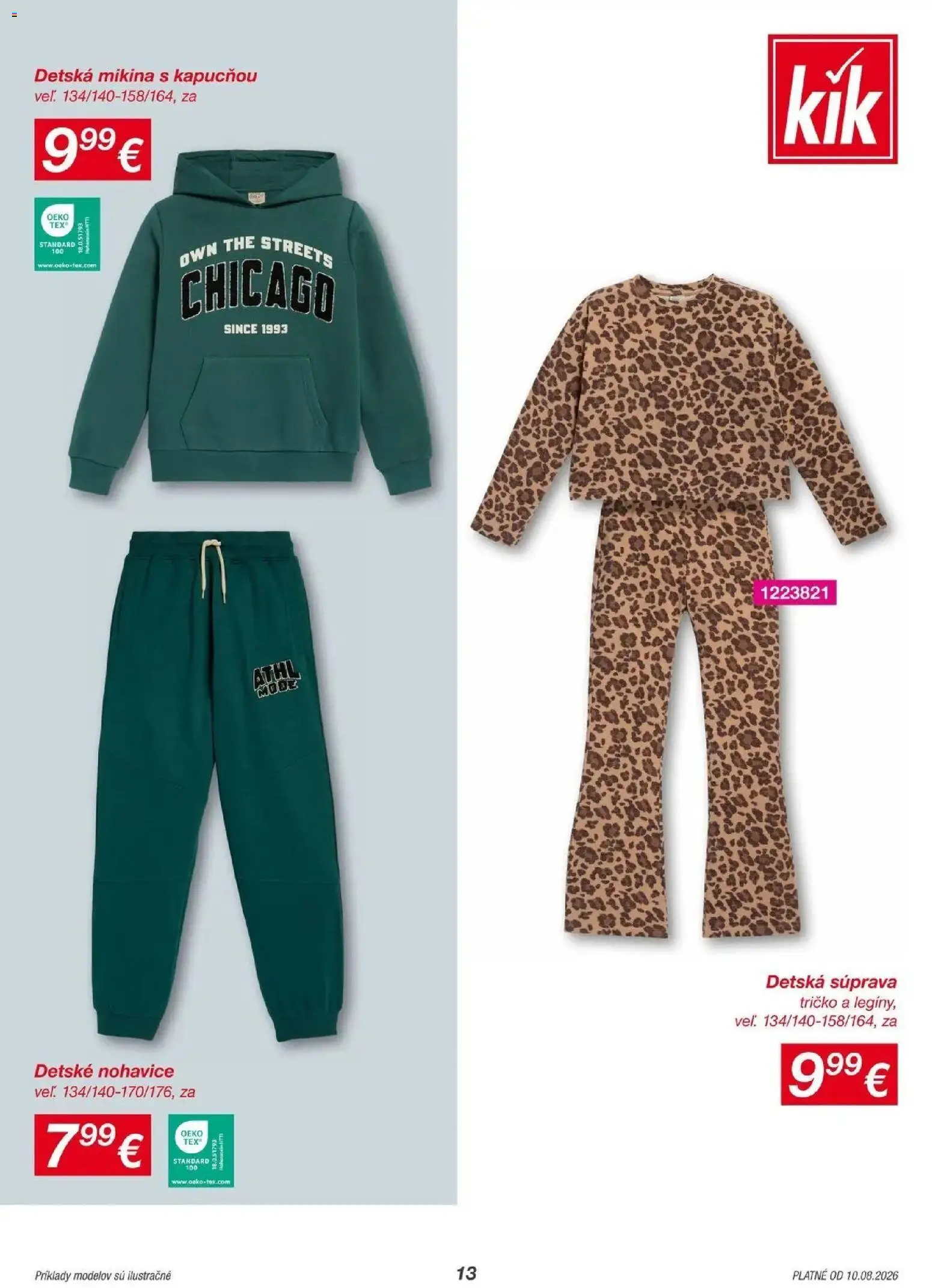 Kik - KiK leták platný do 16.08.2026 od 07.08.2026 → Aktuálny textil výpredaj online | Strana: 13 | Produkty: Tričko, Mikina, Nohavice