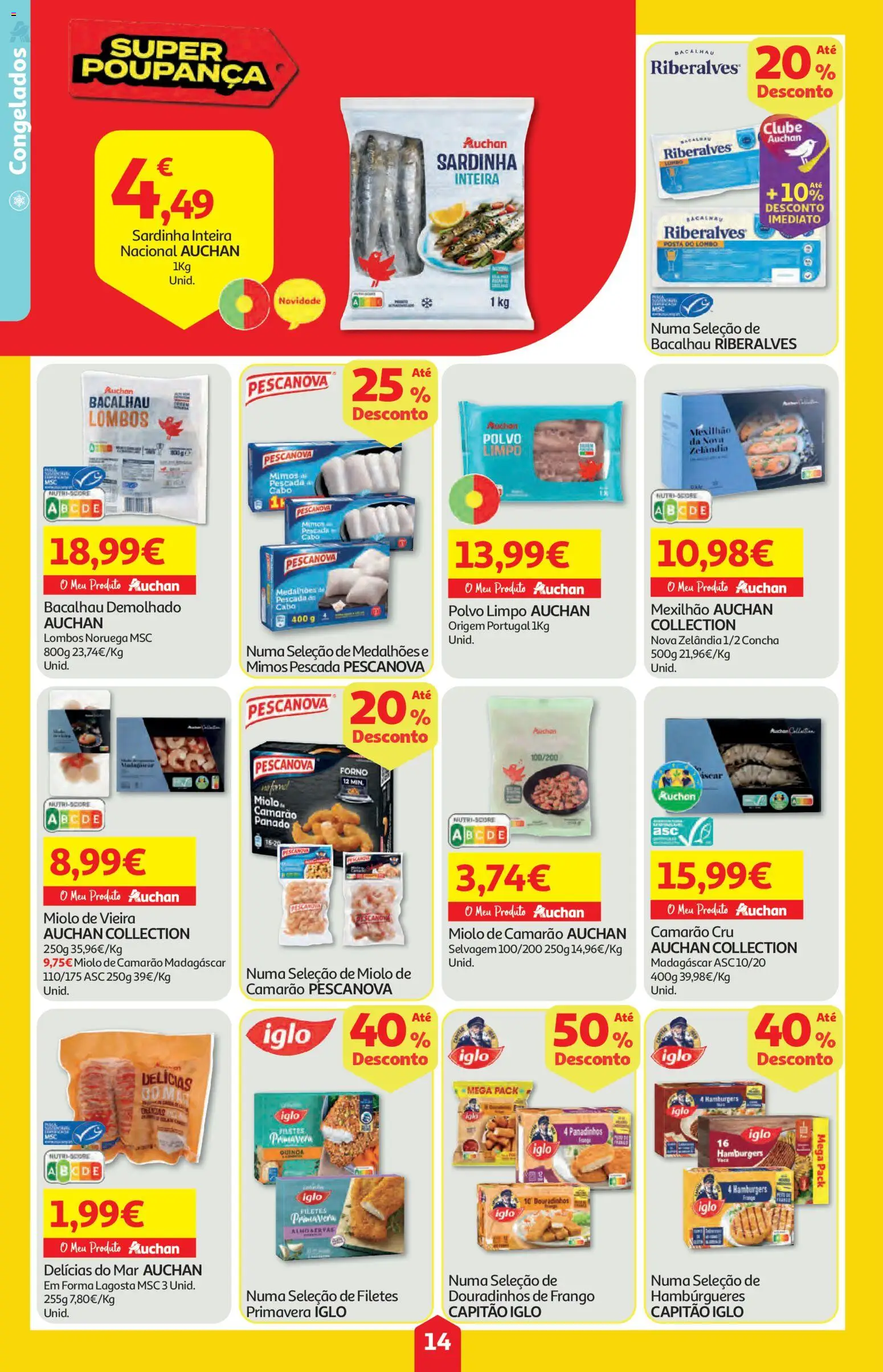 Auchan folheto │ válido de 02/07/2026 | Página: 14 | Produtos: Cabo, Bacalhau, Pescada, Lombo