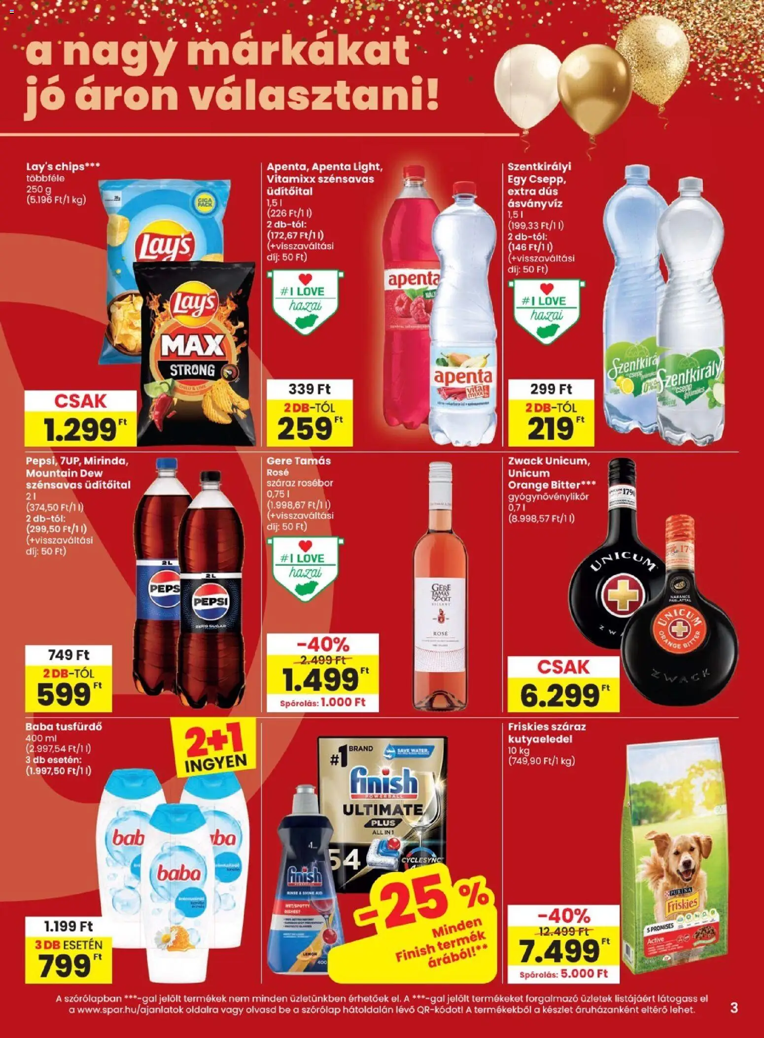 Spar akciós ujság - amely érvényes a következő dátumtól: 2026.08.13. | Oldal: 3 | Termékek: Üdítőital, Chips, Pepsi, Ásványvíz