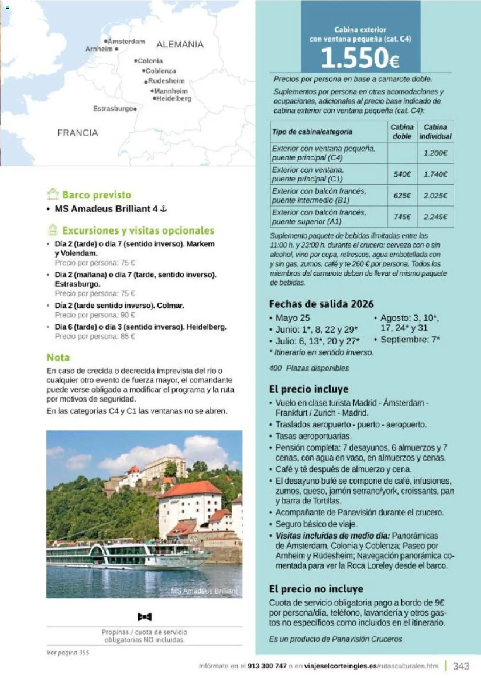 Viajes El Corte Inglés Rutas Culturales de la Comunidad de Madrid │ válido desde el 01.04.2026 | Página: 343 | Productos: Colonia, Café, Jamón, Té