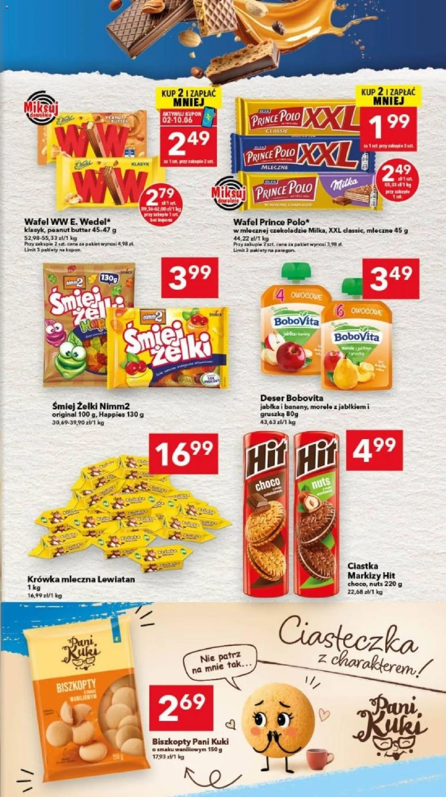 Lewiatan gazetka - Legnica od 02.06.2026 | Strona: 11 | Produkty: Krowka, Milka, Morele, Jabłka