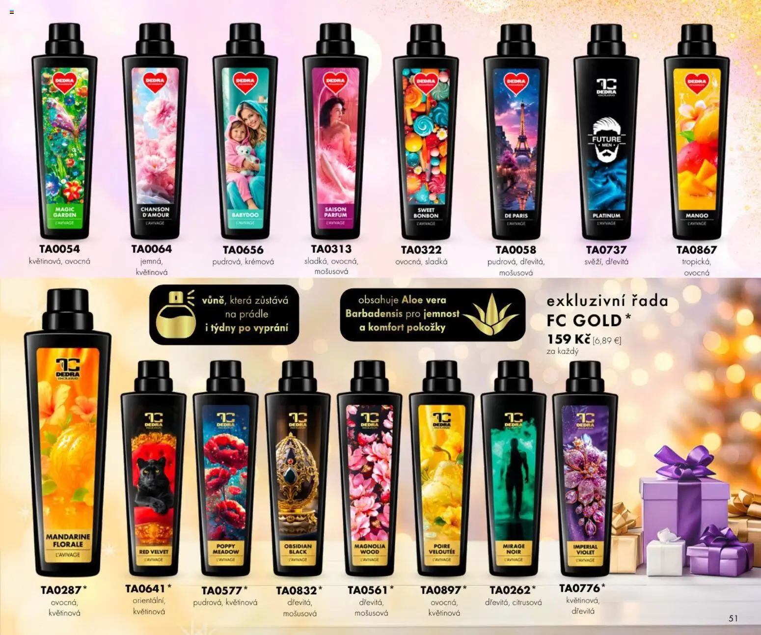 Nové Dedra akcie – leták je platný od 01.10.2026 | Strana: 51 | Produkty: Aloe Vera, Mango