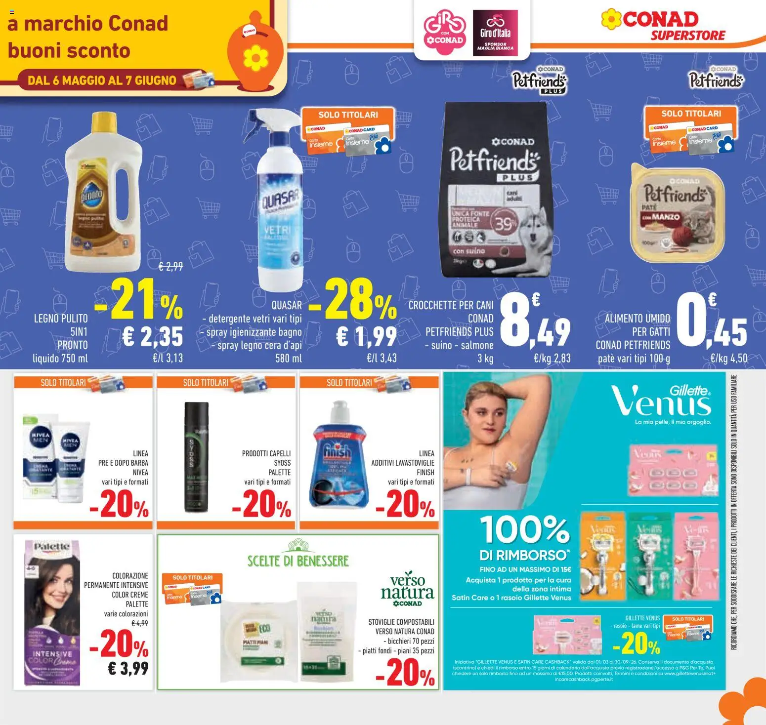 Volantino Conad del 20.05.2026 | Pagina: 43 | Prodotti: Rasoio, Salmone, Suino, Crocchette