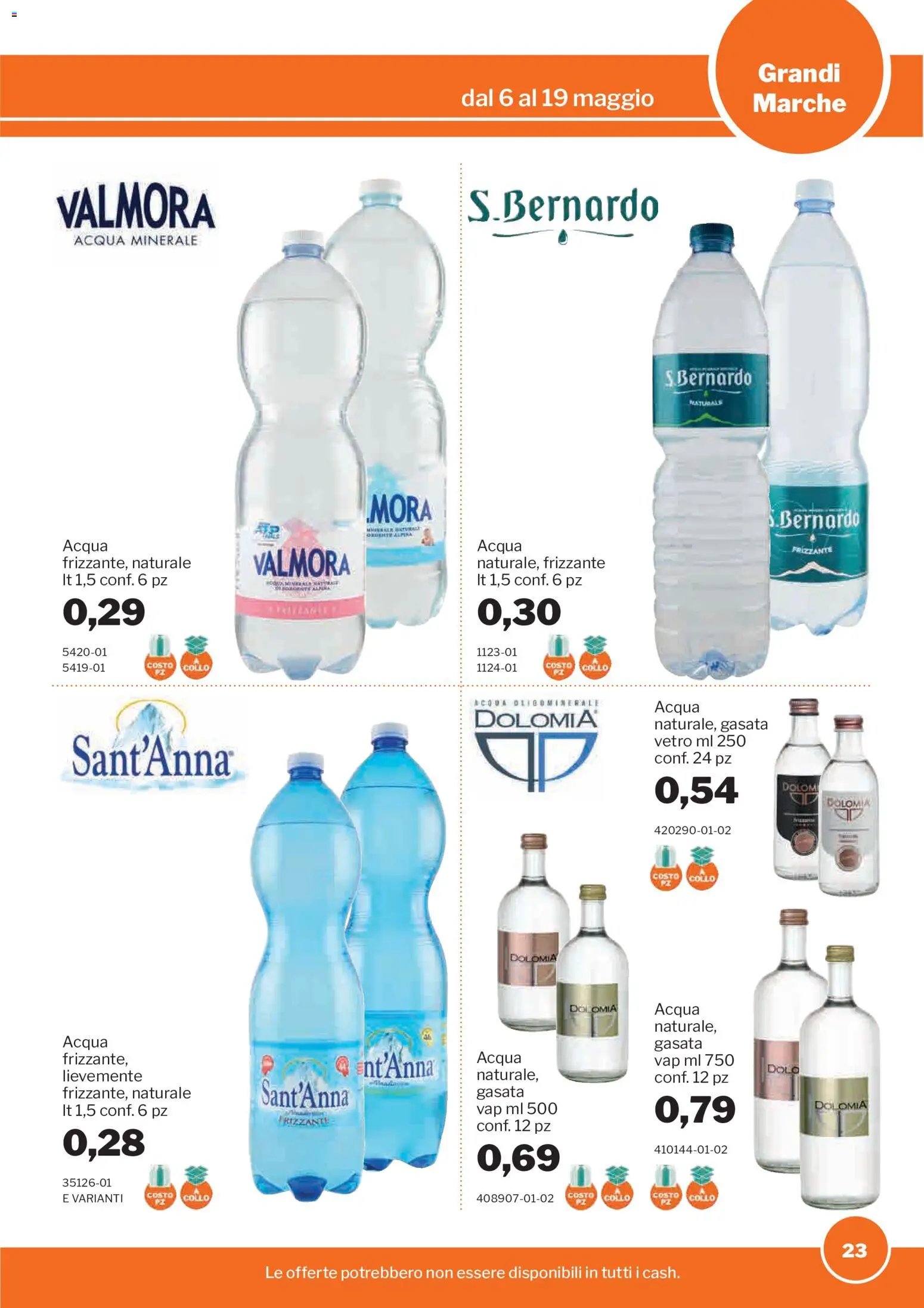 Volantino Sogegross del 06.05.2026 | Pagina: 23 | Prodotti: Acqua, Acqua minerale