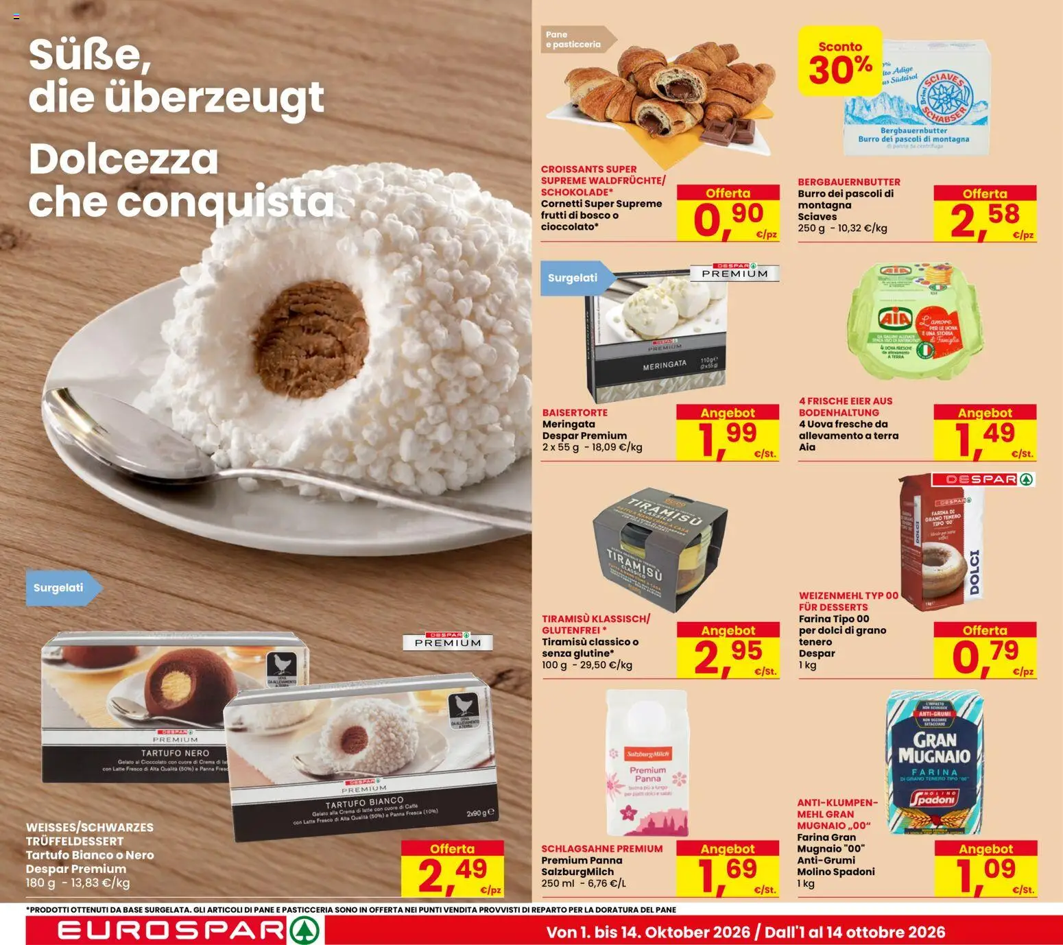 Volantino Eurospar del 01/10/2026 | Pagina: 18 | Prodotti: Crema, Centrifuga, Latte, Terra